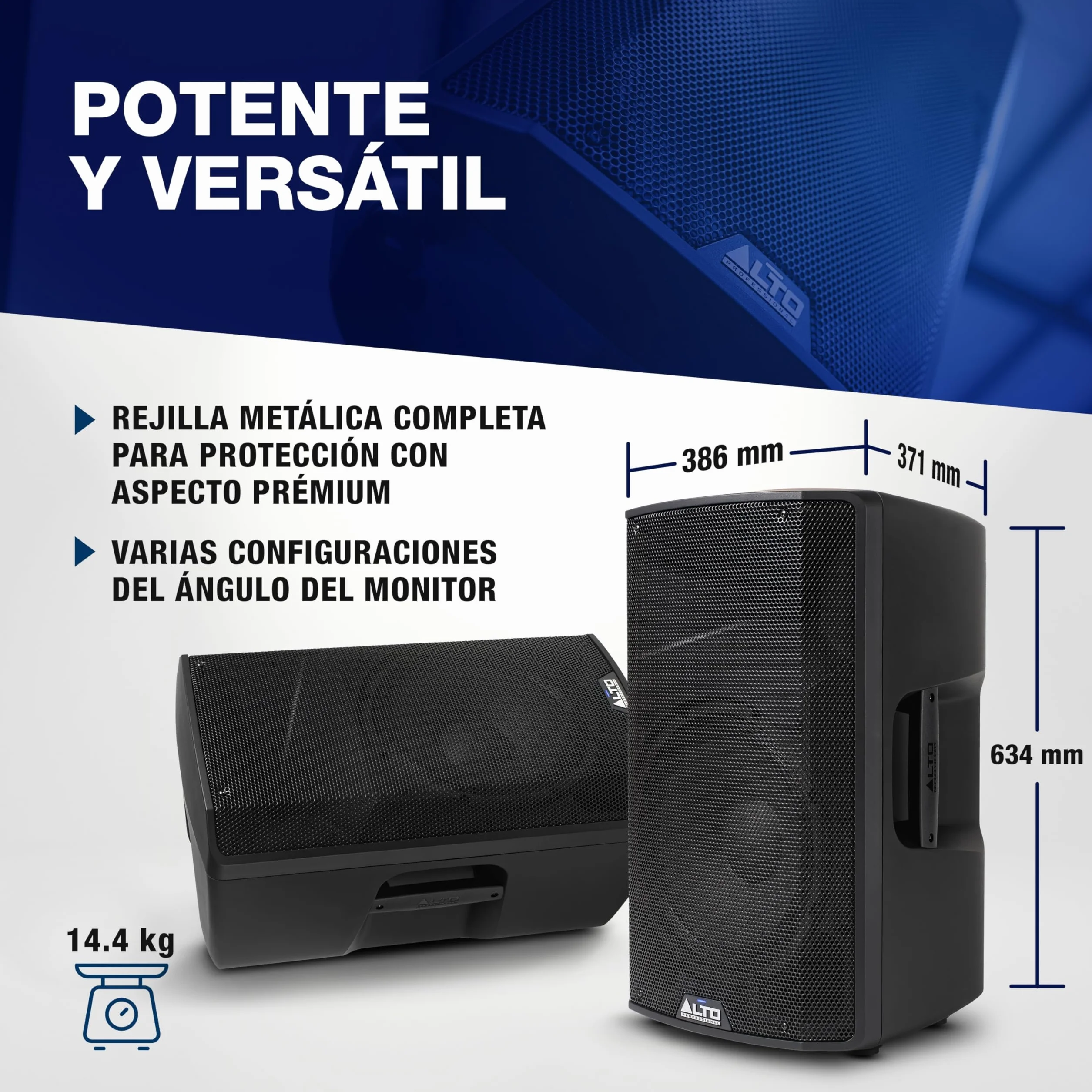 ALTO TX415 Altavoz Autoamplificado 700W 15 Pulgadas con TWS por Bluetooth, Mesa de Mezclas de 2 Canales, para Actuaciones de DJ o de Bandas al Aire Libre, Estudios de Ensayo, Recintos o Eventos