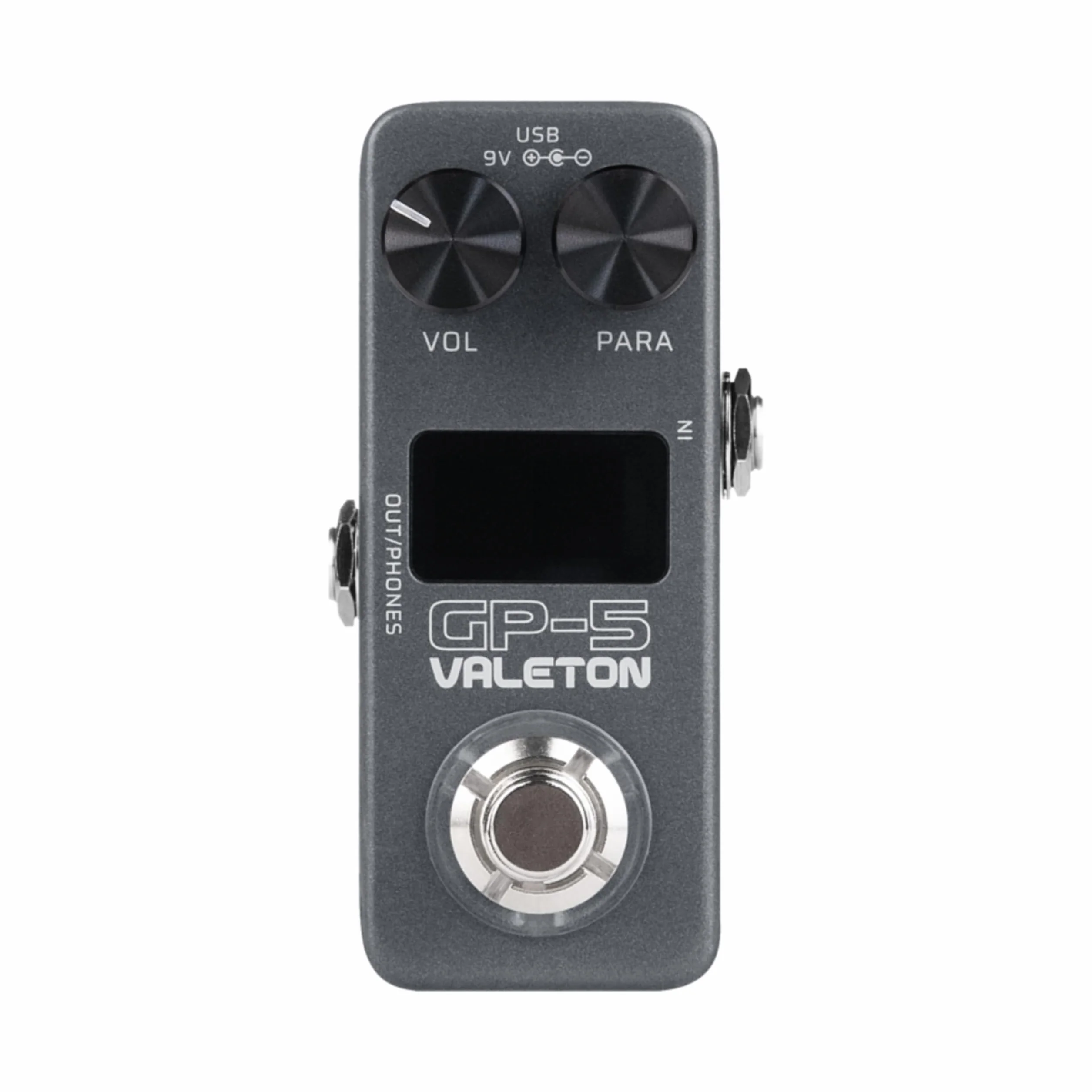 Valeton GP-5 Kompaktes Multi-Effektpedal (Effektprozessor mit über 100 Effekten, NAM-Amp-Modeling, IR Loader, 100 Patch Slots, Bluetooth, USB-Audio-Interface, Stereo-Ausgang, Metallgehäuse), Schwarz