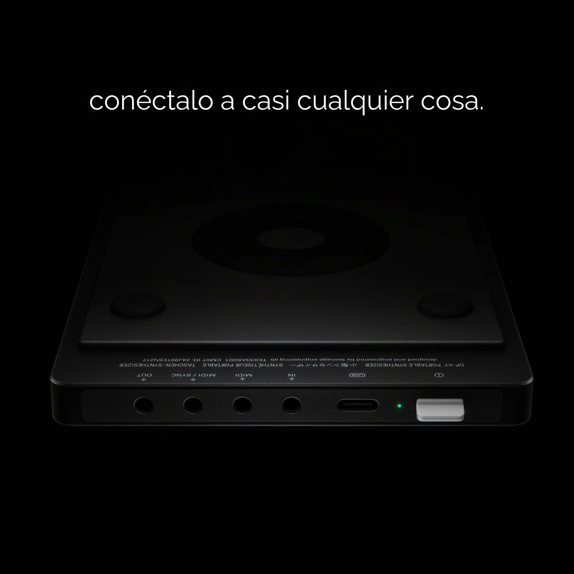 Teenage Engineering OP-XY sintetizador y sampler portátil (secuenciador de 64 pasos con 8 motores de sintetizador, micrófono y altavoces integrados, equipo de grabación), negro