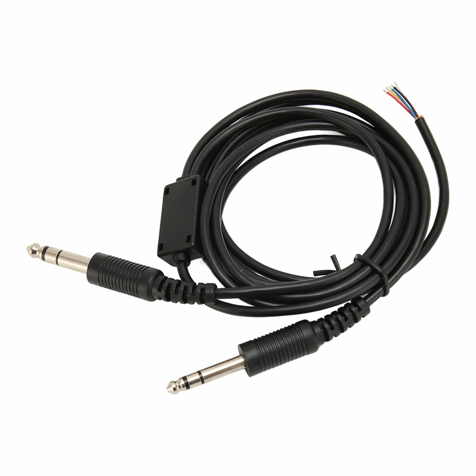 Cable de Repuesto para Auriculares de Aviación para David Clark AVCOMM Pilot, Cable de Bricolaje de 6.6 Pies, Enchufes GA Duales, Material de PVC Duradero, Fácil de Operar,