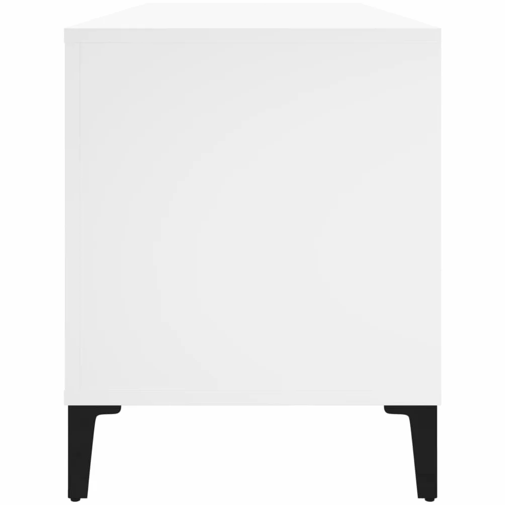LAPOOH Mueble para Discos Madera contrachapada Blanco 100x38x48 cm, Estanteria CD, Mueble Tocadiscos, Mueble para Discos, Mueble para Vinilos, Mueble para Tocadiscos - 831981