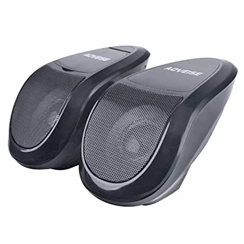 Riloer Motocicleta ATV impermeable Bluetooth altavoz USB sistema de sonido reproductor de audio de música todo negro