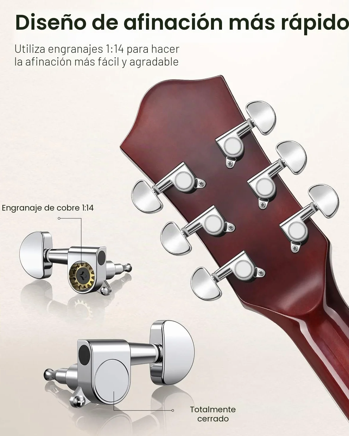 Moukey Acoustic Guitar Full Size Kits for Beginners Adults 4/4 41" Guitar Bundles with Chord Poster, Gig Bag, Tuner, Steel Strings, Strap, Natural