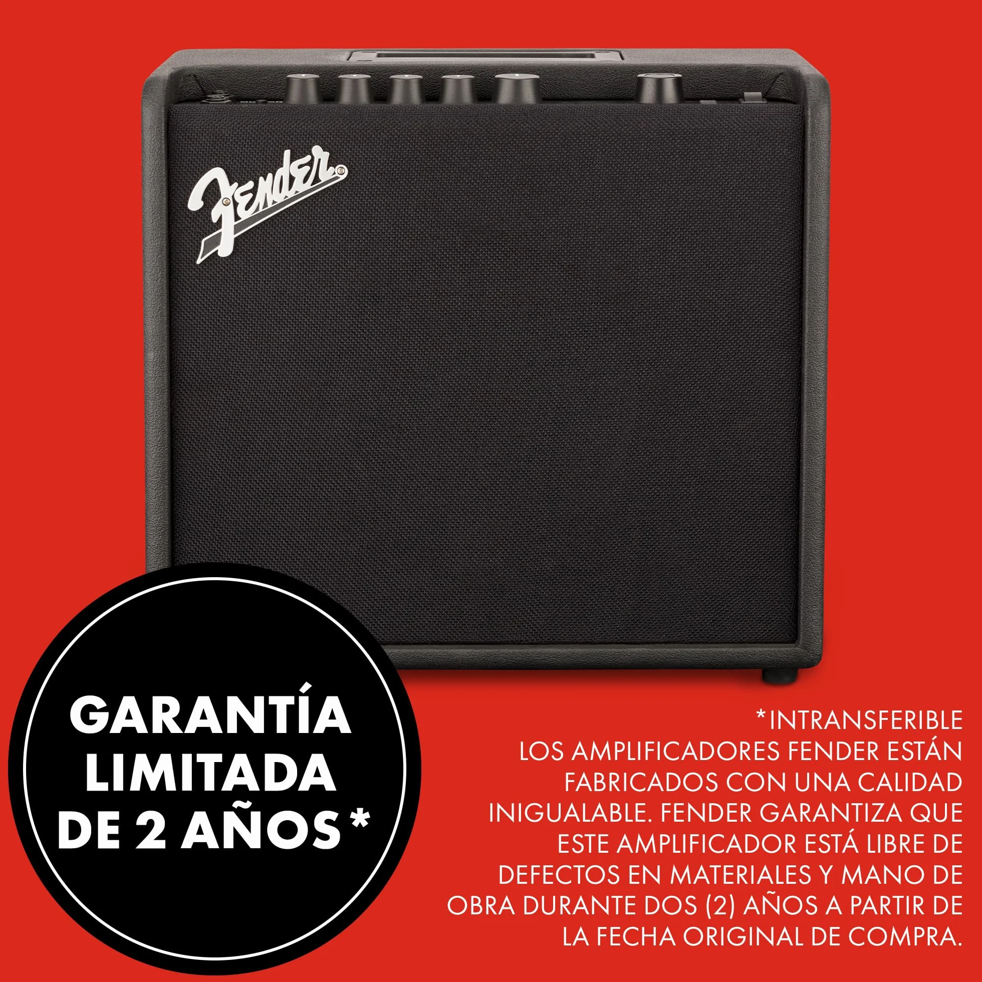 Fender Mustang LT 25, Amplificador Combo para Guitarra Eléctrica, Negro