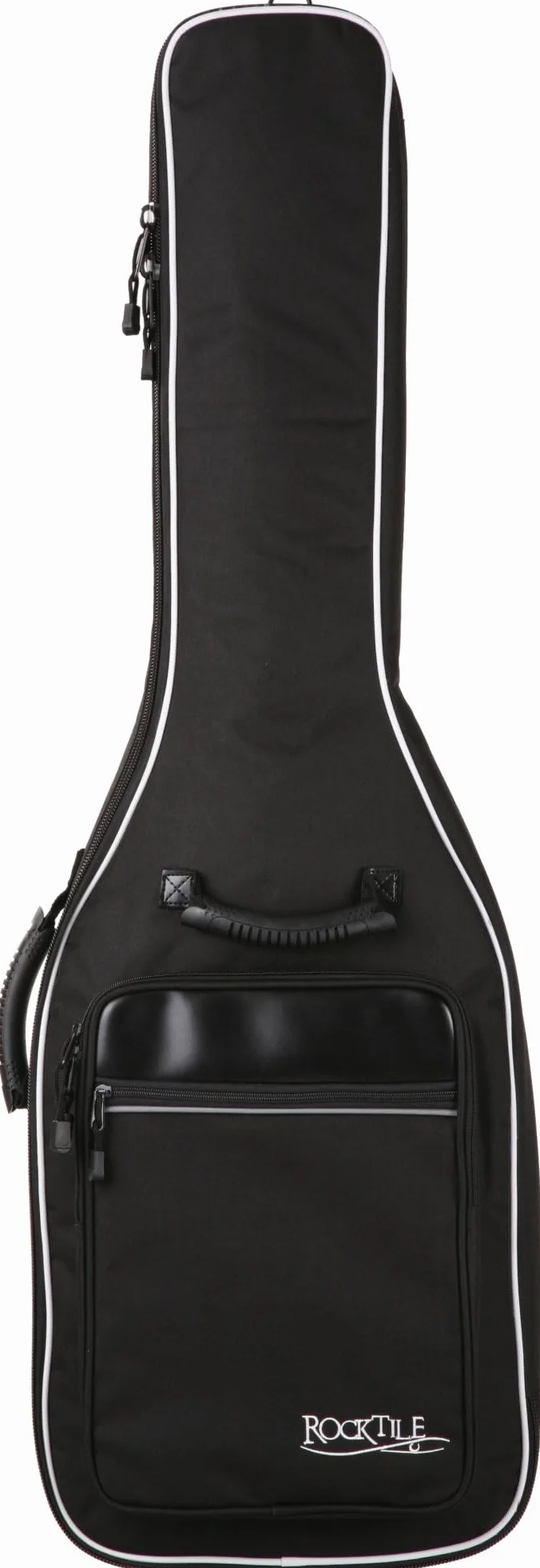Rocktile TB-4 MBK Traveler Bajo Eléctrico 4 cuerdas viaje, 2 pastillas single coil. Incluye amplificador, funda, afinador, correa, soporte, cable y escuela. Negro Mate.