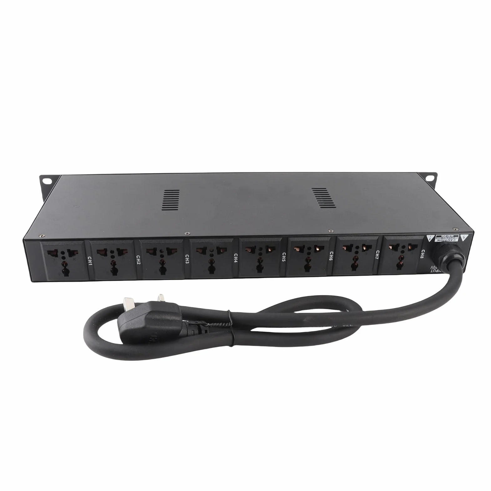 Acondicionador de Secuenciador de Potencia de 10 Salidas, Controlador de Fuente de Alimentación para Equipos de Audio y Video Profesional con Pantalla Digital Clara para Configuración de