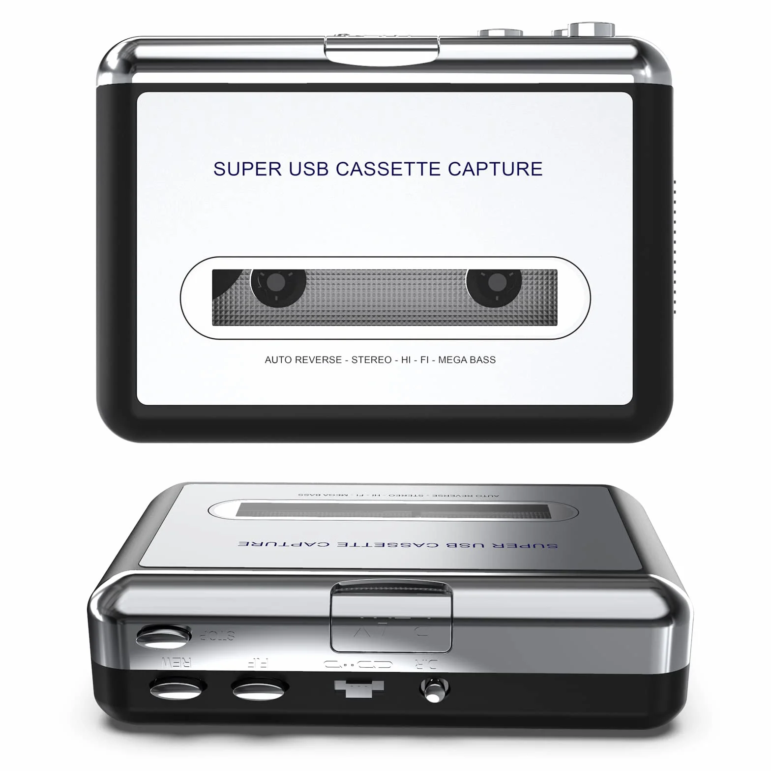 DIGITNOW! Reproductor USB de casete convertidor a MP3 con enchufe hembra de 3,5 mm