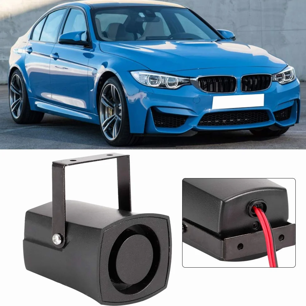 Buzzer Reverse Universal 12V 115db Alarma de marcha atrás para coche Bocina de respaldo Zumbador negro