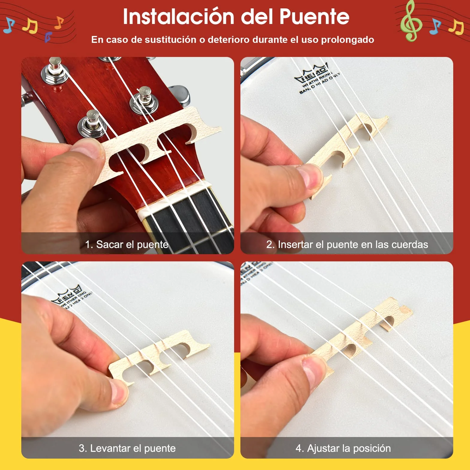 COSTWAY Banjo de 4 Cuerdas, Banjo/Ukelele de Concierto de 62,5 cm con Parte Posterior Sólida y Bolsa de Transporte, Revestimiento Brillante, Kit de Banjo de Viaje para Niños y Adultos