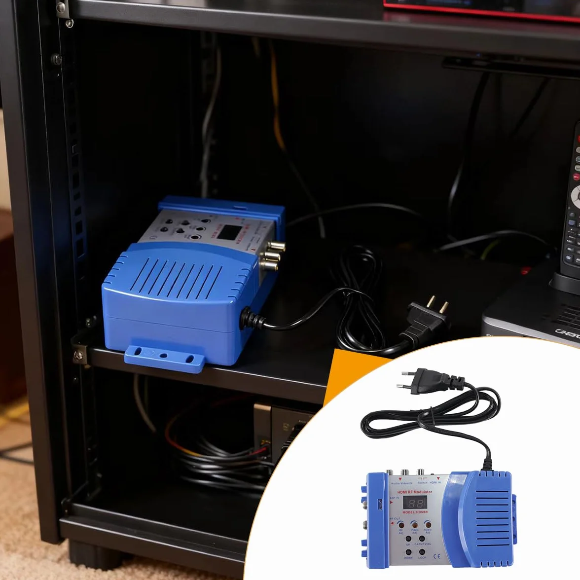 Modulador HD AV a RF HDM6 PLL controlado por MCU con HDMI 1.3 Soporte HDCP 1.3 Rango de frecuencia de 45-870 MHz Entrada de múltiples resoluciones