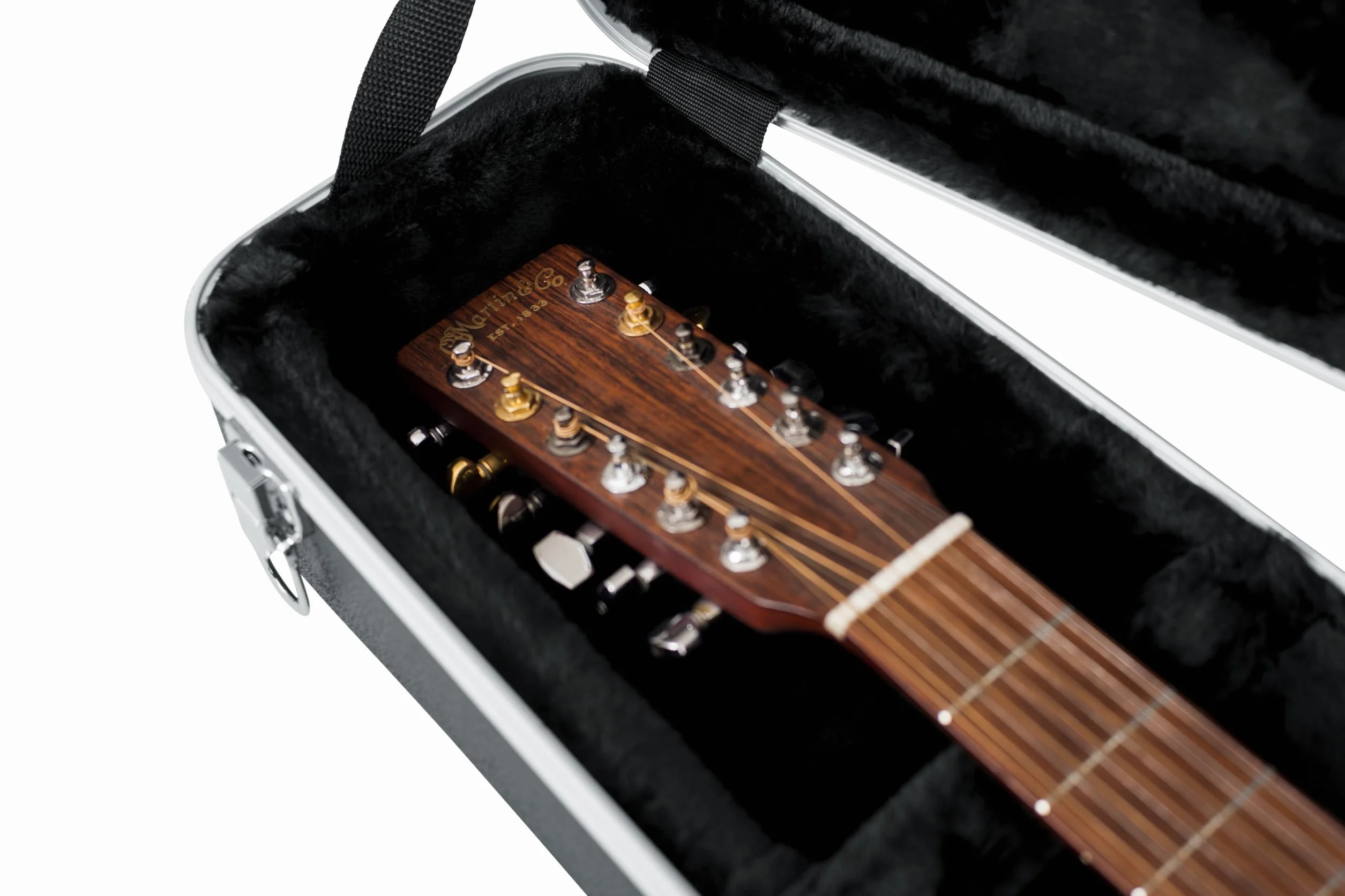 Gator Cases Estuche Deluxe ABS Moldeado para Guitarras Acústicas de 12 Cuerdas; Se Adapta a Guitarras Acústicas de 12 Cuerdas Estilo Dreadnought (GC-DREAD-12)