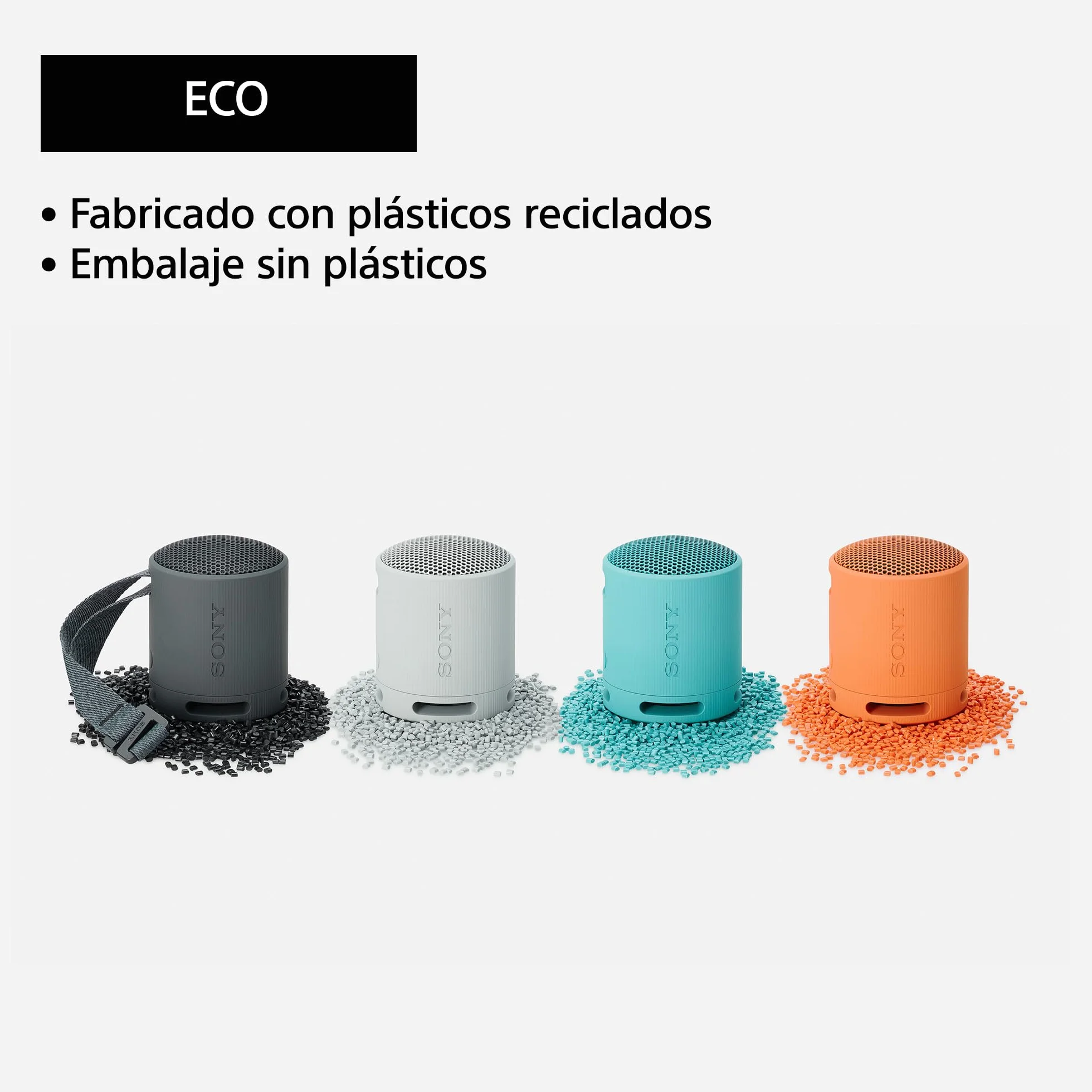Sony Altavoz Bluetooth SRS-XB100 IP67 Resistente al Agua y Polvo 16h Batería Compacto Negro