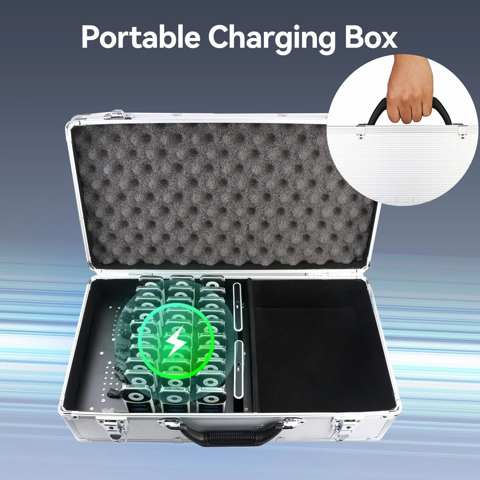 Retekess T130 Tour Guide System, Sistema de Guía Turística, Micrófono para Guía Turística para Viajes, Visitas a Fábrica (2 Transmisores 30 Receptores, 1 Estuche Carga de 32 Ranuras, 2 Auriculares)