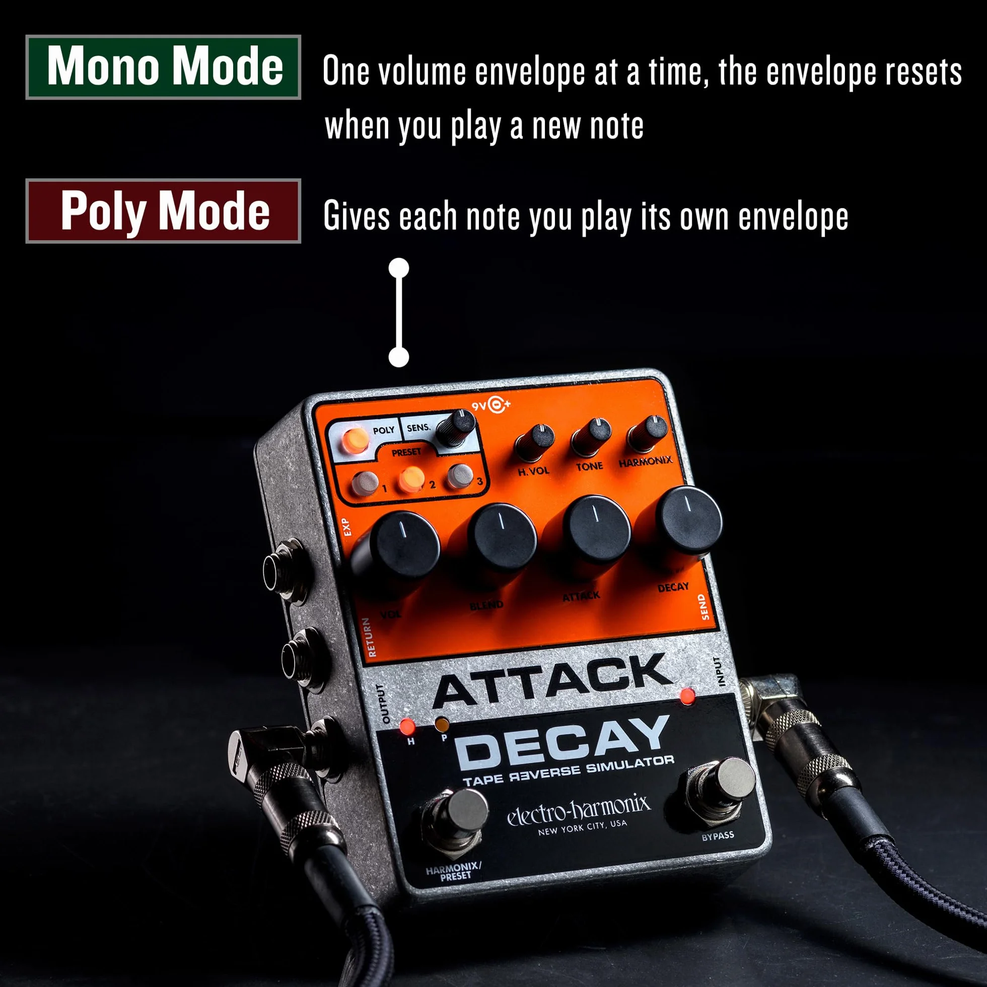 Electro Harmonix Attack Decay · Pedal guitarra eléctrica