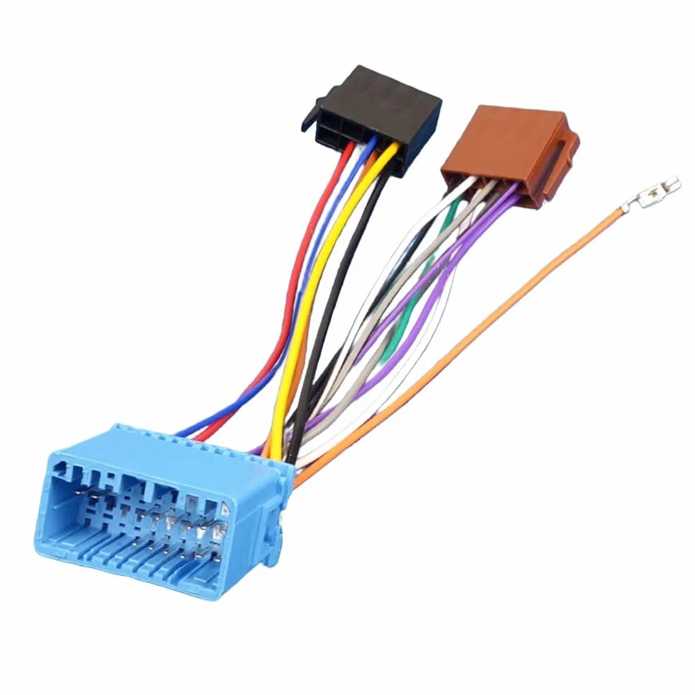 Cable Adaptador ISO de Radio de Coche para Honda Audio estéreo arnés de cableado Conector 12V ABS Azul instalación Trasera Radio Compatible Accord Civic CRV