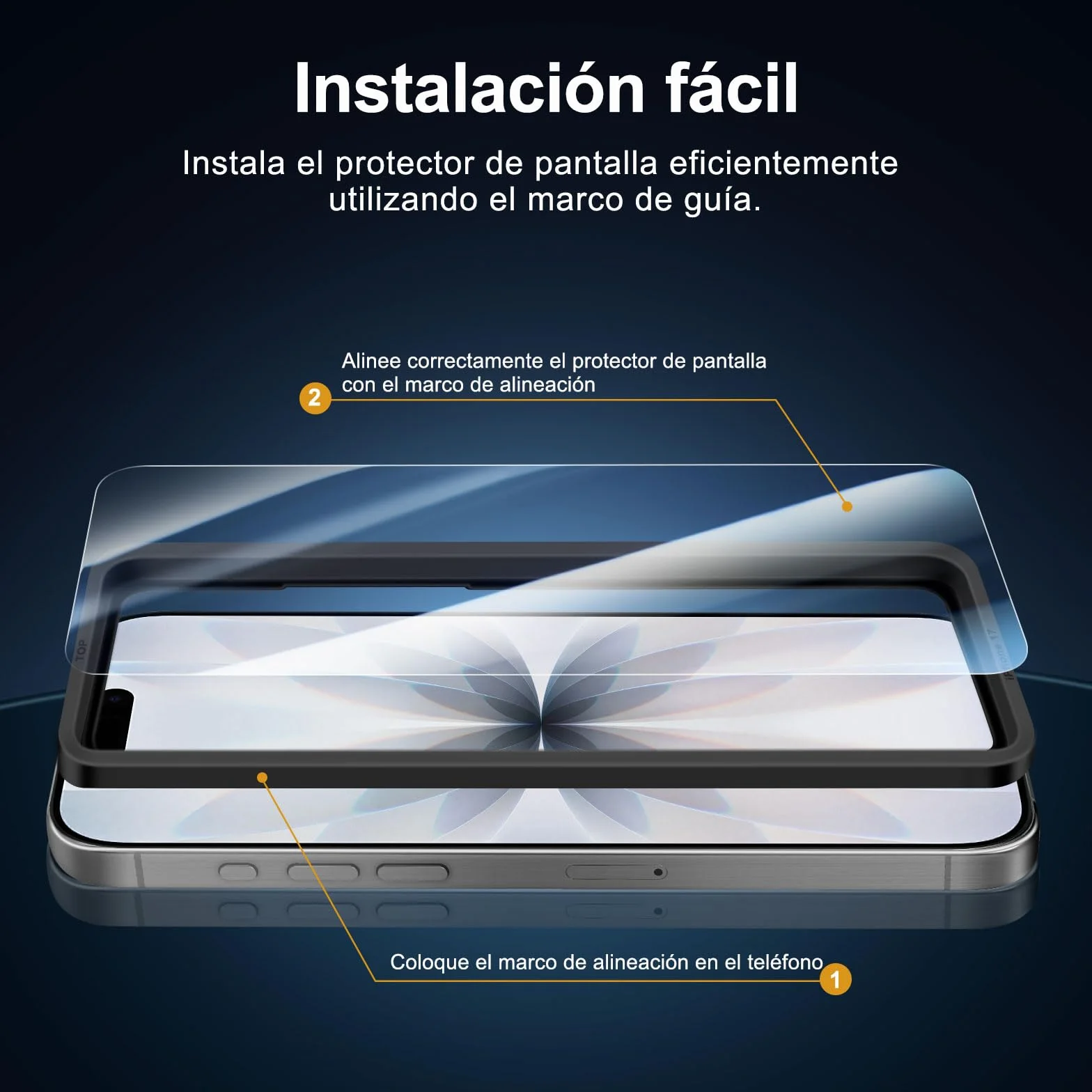 NEW'C 2 x Protector Pantalla para iPhone 17 (6,3 Pulgadas) y 2 x Protector Pantalla Protector de Lente de Cámara - Cristal Templado - Ultra Resistente - Herramienta de instalación fácil incluida
