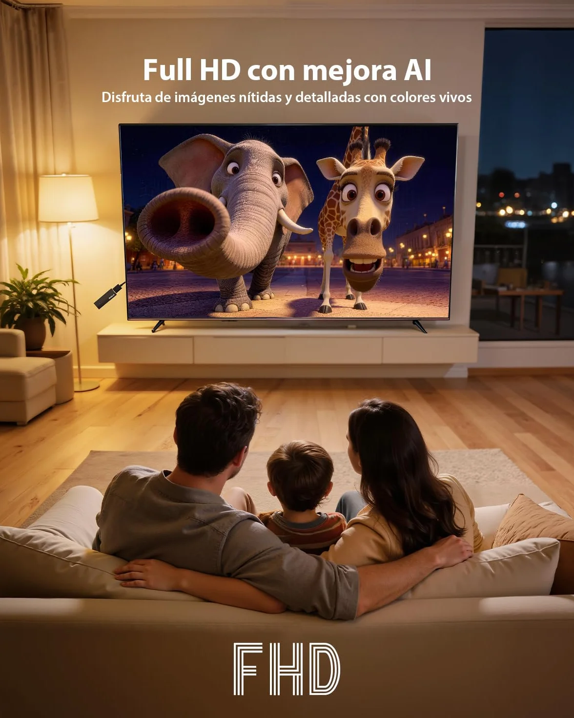 STRONG Leap-UNA Stick De Streaming Android TV, Wi-Fi, Chromecast Integrado, TV Box Android 11, Asistente De Google, HDR10+, Google Play, Netflix, Youtube