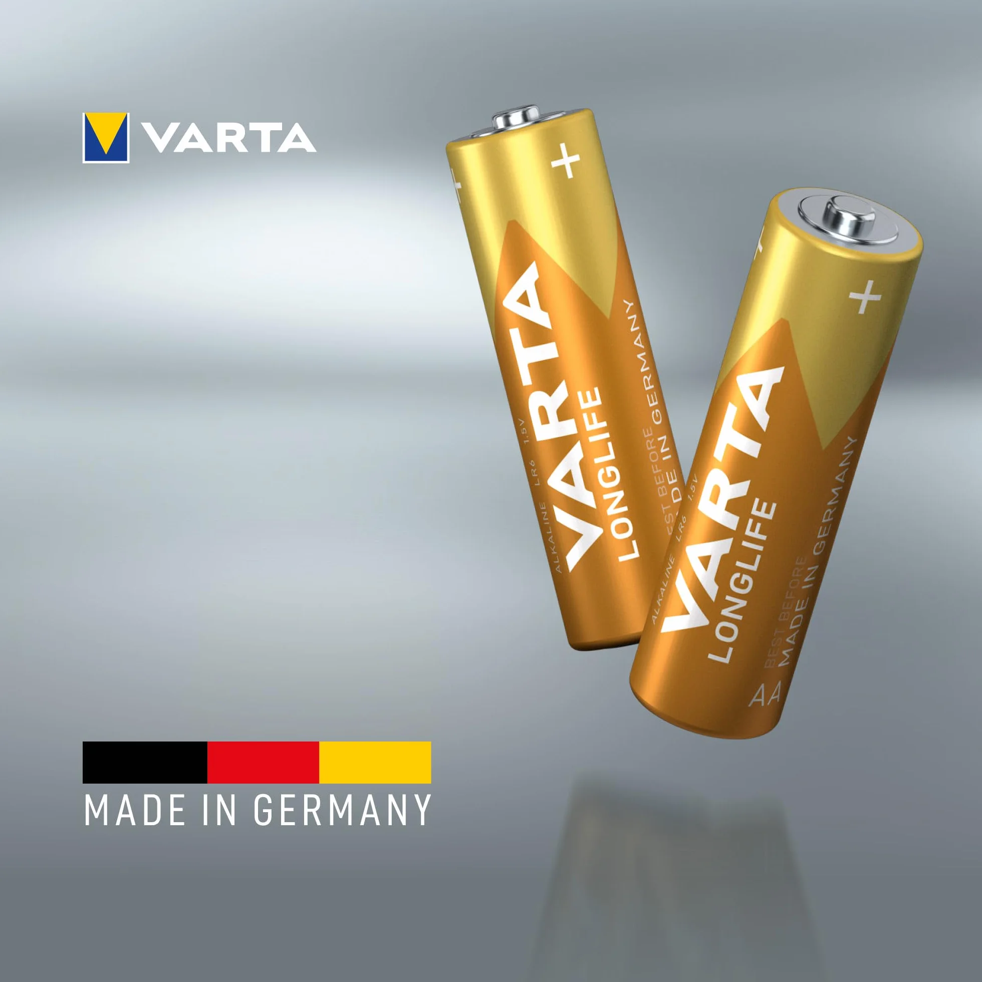 Varta Longlife Power AA Mignon LR06 pilas alcalinas 10 unidades Made in Germany