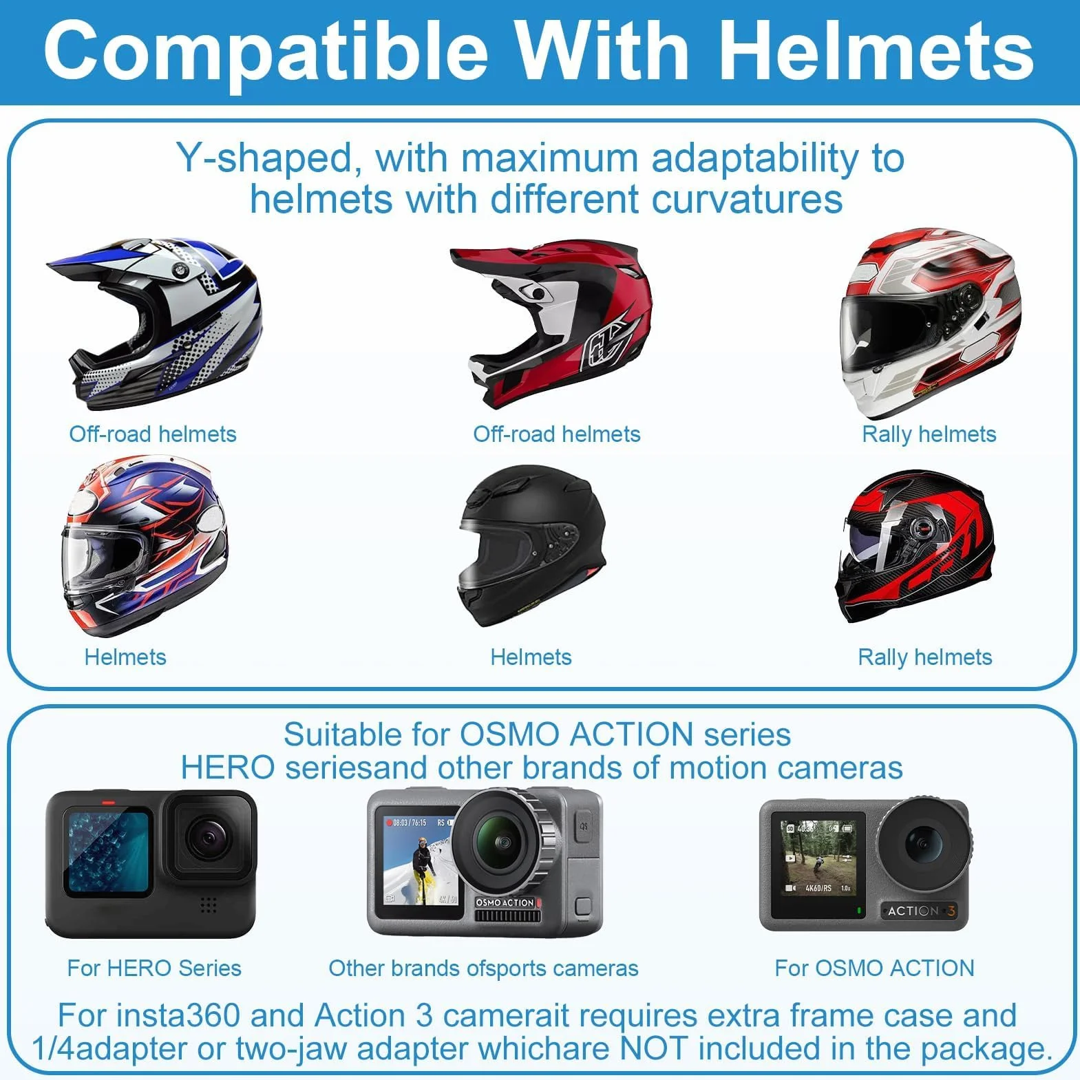 Soporte Casco de Moto Mento para GoPro Hero 13 12 11 10 9 8 7 6 5 para dji OSMO Action 5 Pro 4/3 para Session Soporte de Cámara de Gancho J Silicona Antideslizante Cámara de Acción Accesorios