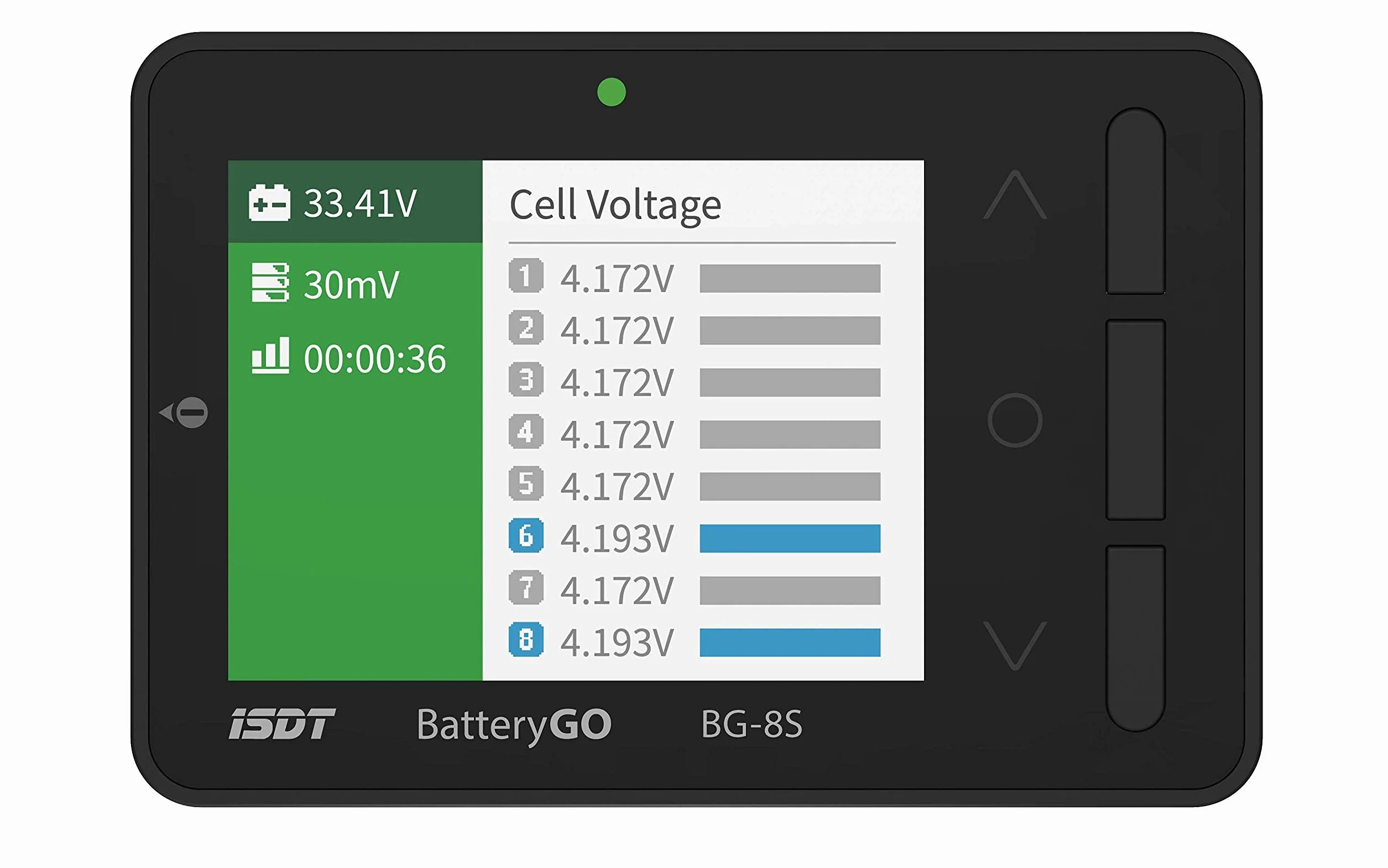 ISDT BattGo BG-8S - Comprobador de batería para LiPo/Life/Li-ion/NiMH/Nicd