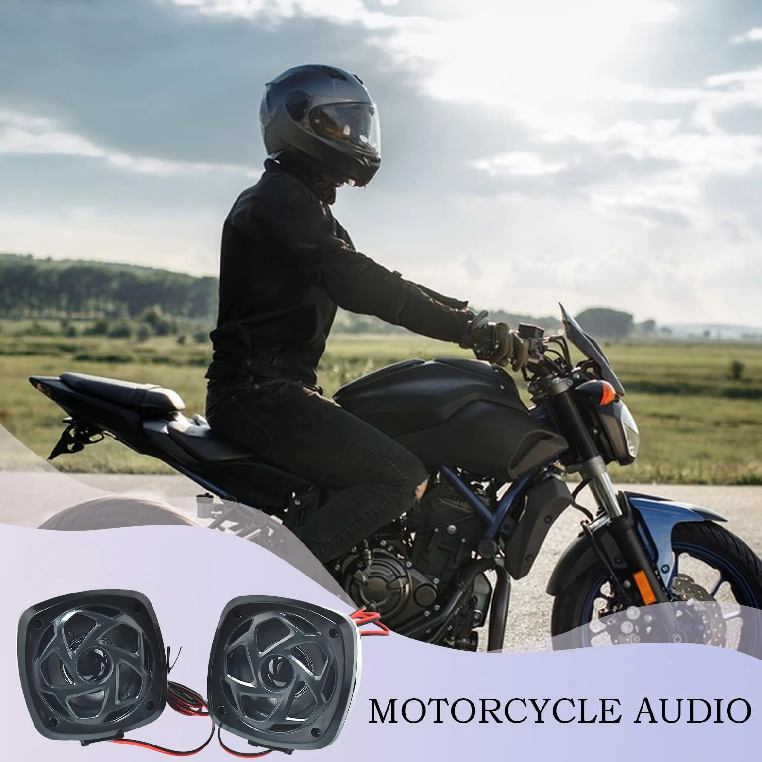 Altavoces para Moto con Amplificador Potentes para Vehículos