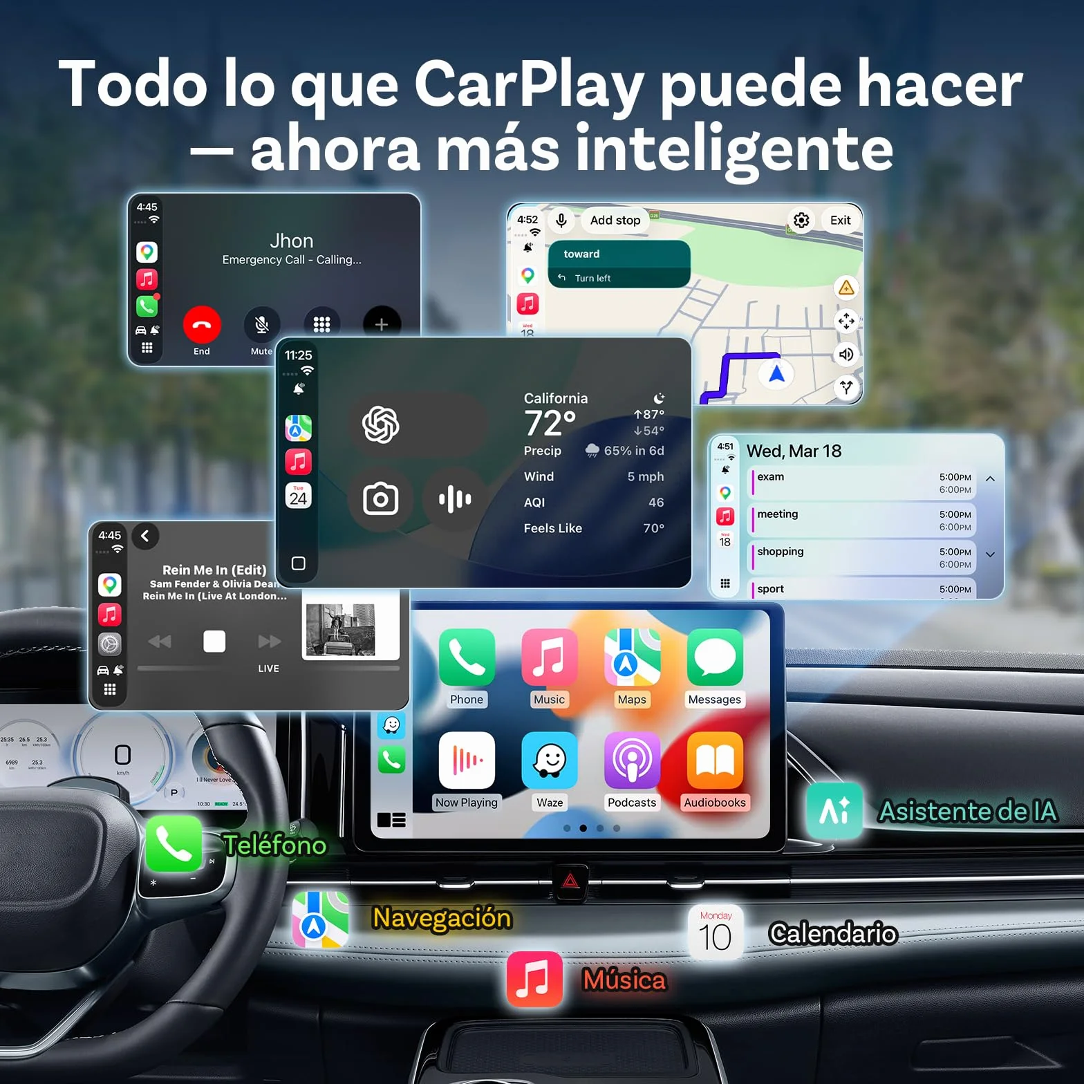 OTTOCAST Mini Slim versión 2026, Adaptador inalámbrico CarPlay y Android Auto, actualizar CarPlay y Android Auto con Cable a inalámbrico, conexión automática rápida, dongle USB-C Compacto, Cubo