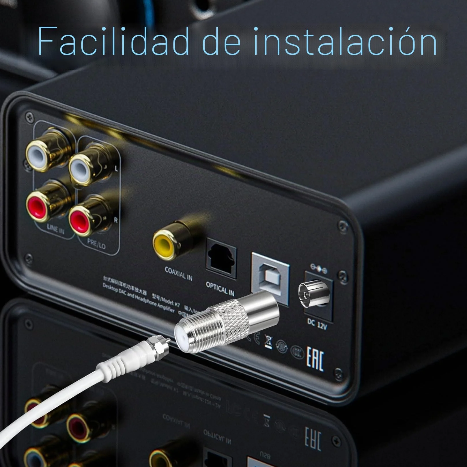 16 Pcs Conector Antena TV, Adaptador Cable Antena Sat, Conector de Cable Coaxial F Macho/Hembra, Acoplamiento F, Adaptador de Antenas para Cables Satelital