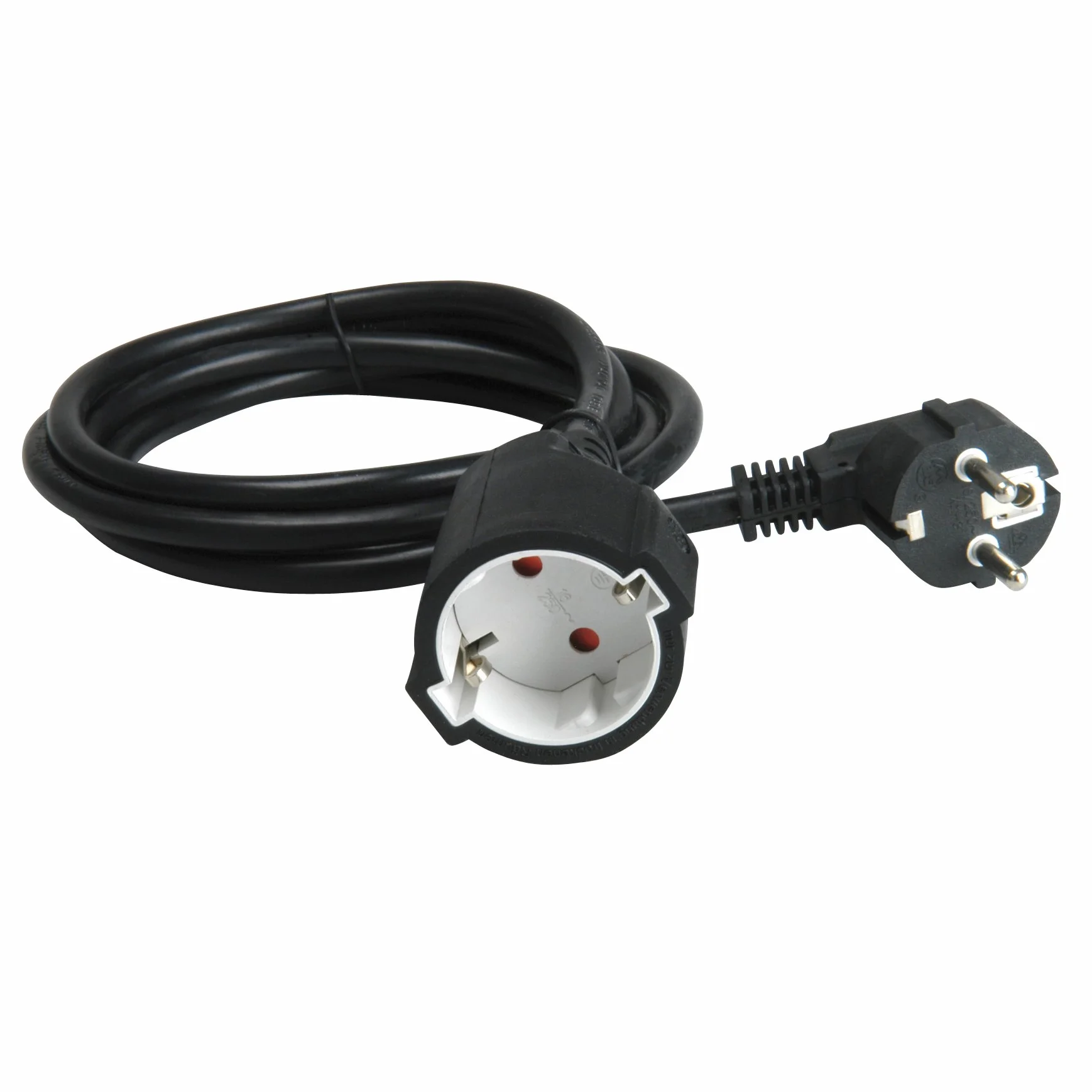 Unitec Enchufe Schuko Hembra a Macho Alargador 2m Negro