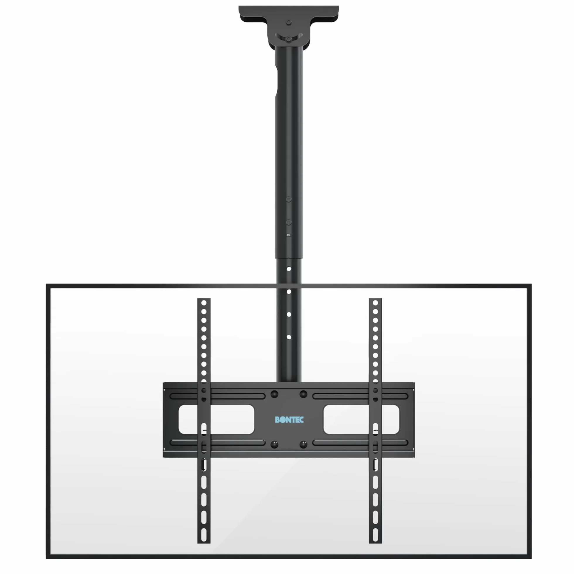 BONTEC Soporte TV Techo Inclinable y Giratorio 26-65 Pulgadas VESA 400x400 mm 45 kg
