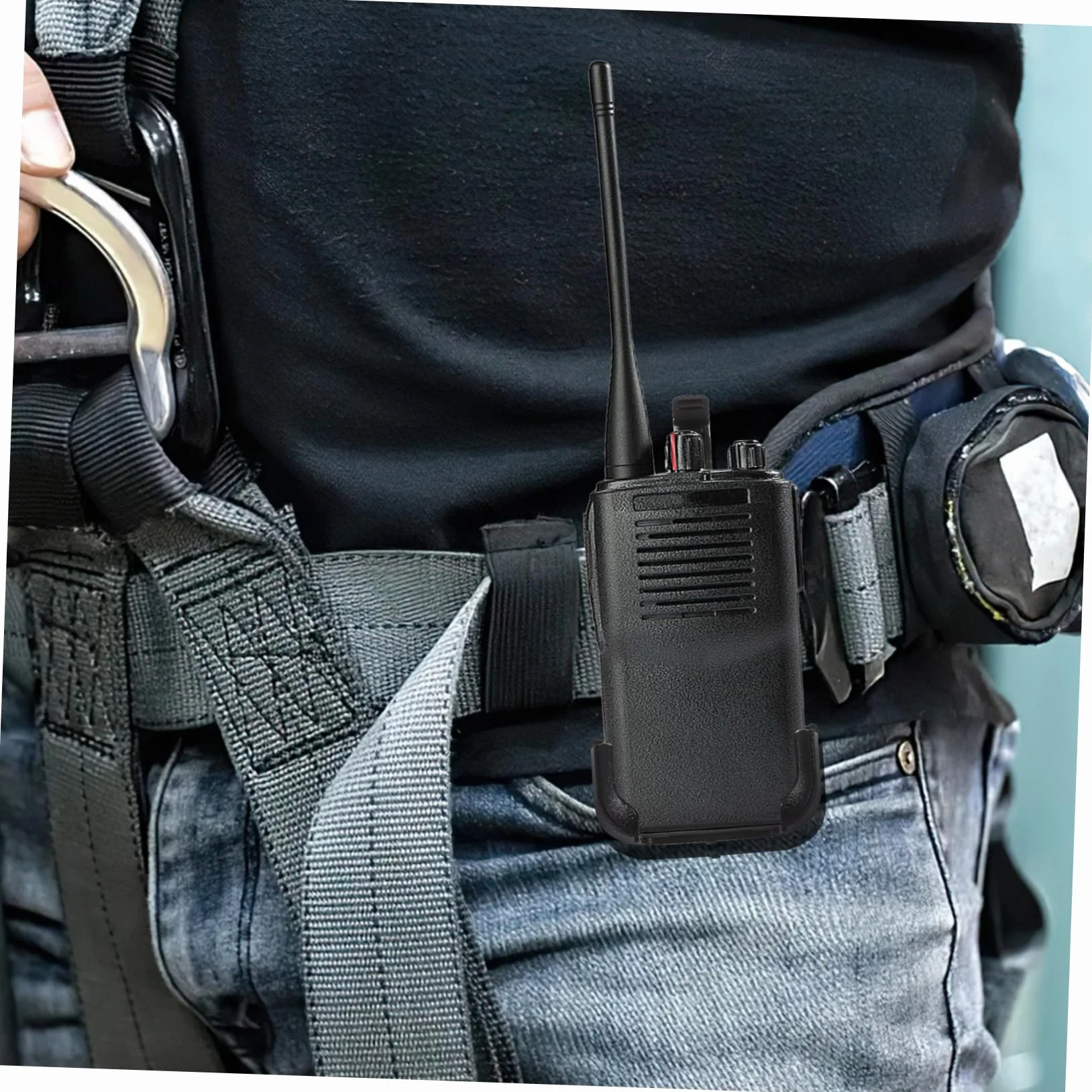 Abaodam 8 Piezas Clip para cinturón - Accesorios de interfono Colgador de Radio Soporte Estuche de Cuero