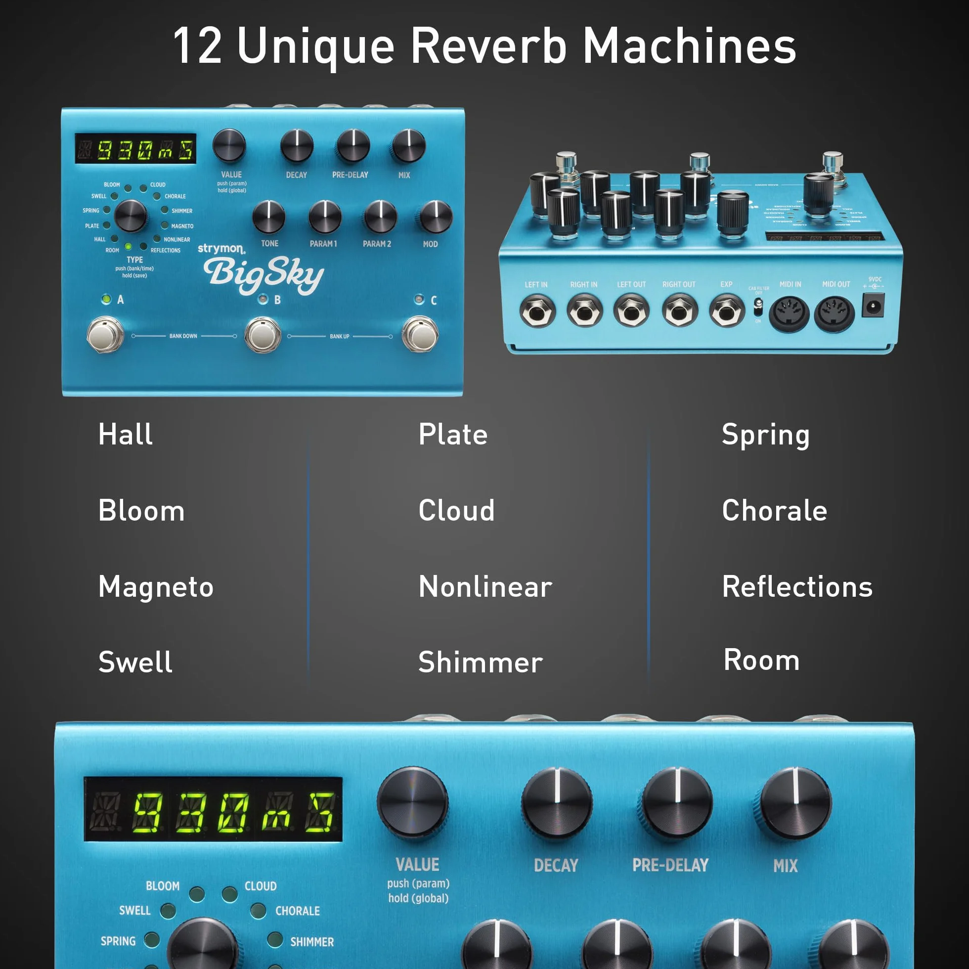 Strymon Big Sky Hall Reverbs - Pedal de efectos para guitarra