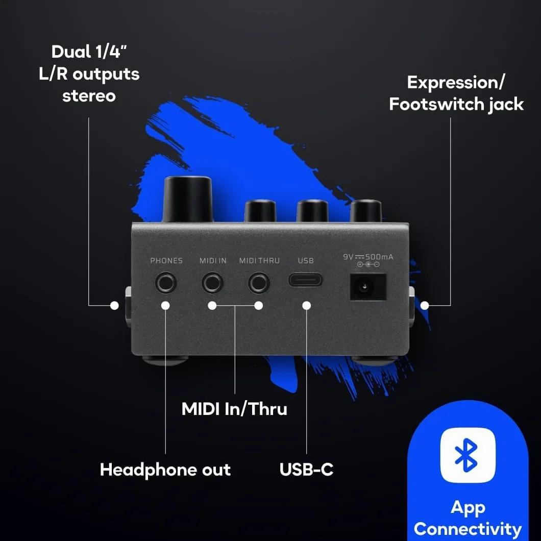 Valeton GP-50 SnapTone procesador multiefectos para guitarra con Neural Amp Modeler, cargador IR, interfaz de audio USB, caja de ritmos, looper, Bluetooth, 100+ efectos
