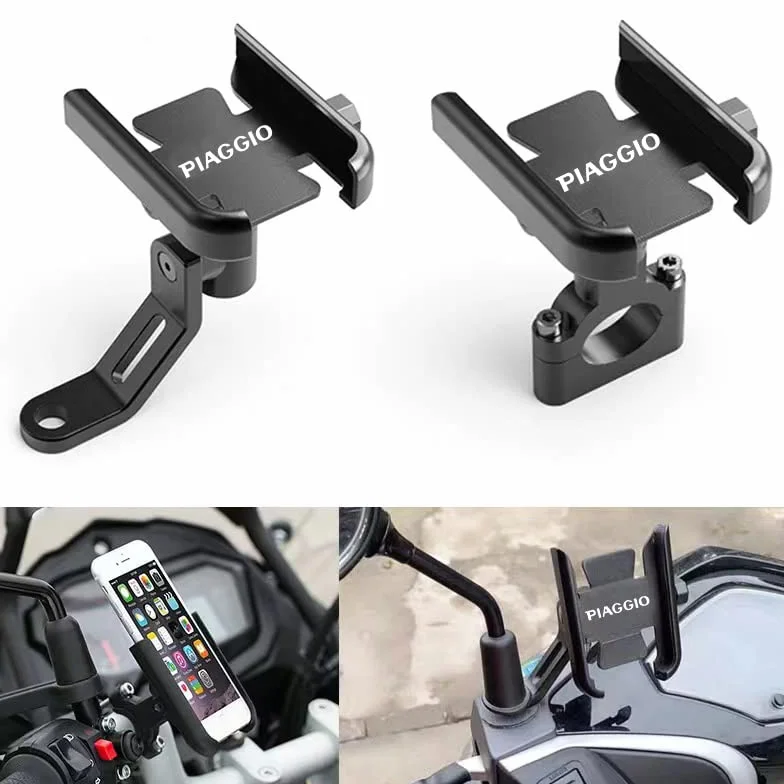 Compatible con Piaggio Beverly 300 MP3 500 Medley Liberty Zip, Accesorios para Manillar de Motocicleta, Soporte para teléfono móvil, Soporte para GPS