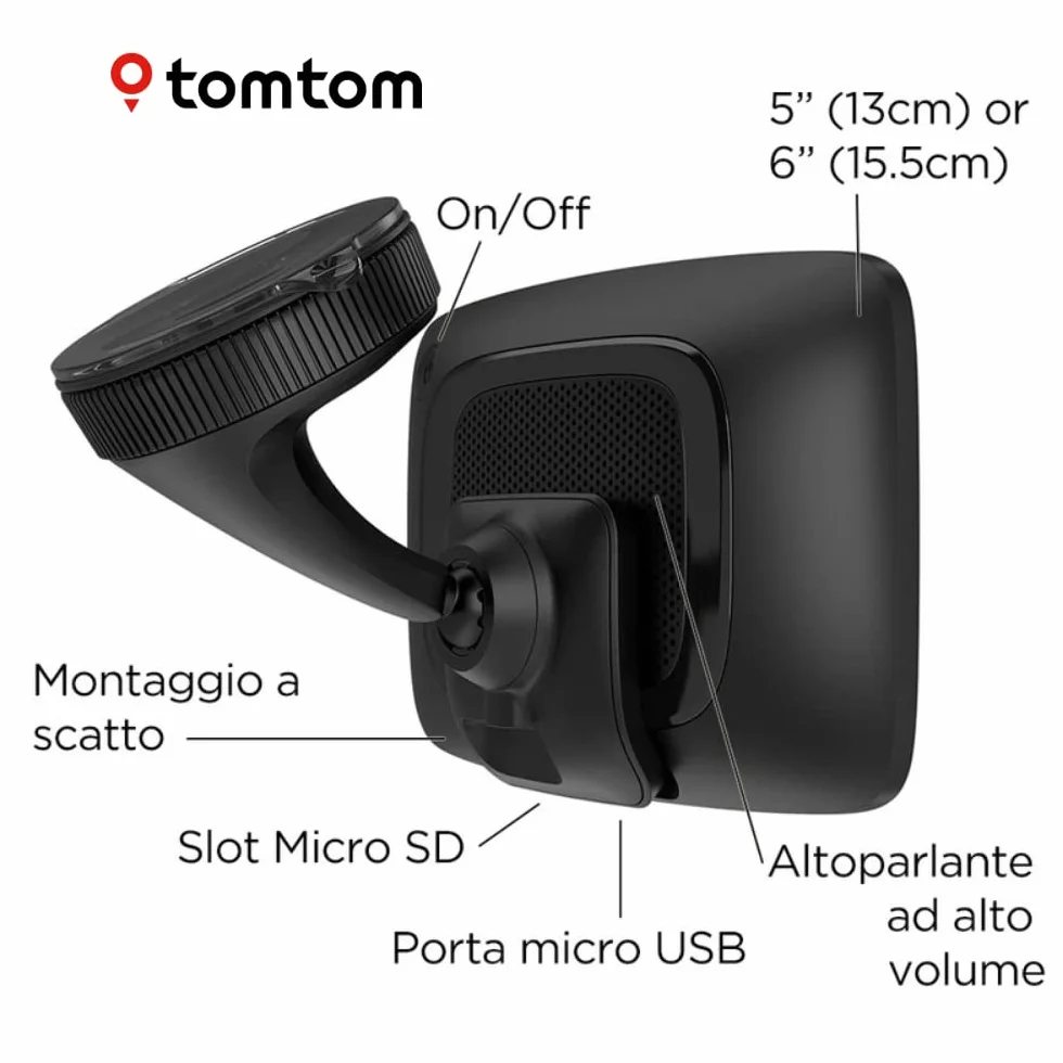 TomTom GO Essential GPS para Coche – 5 Pulgadas, Evita los Atascos Gracias a TomTom Traffic, actualizaciones de mapas y ajustes vía Wi-Fi, Soporte Click-Drive (Reacondicionado)