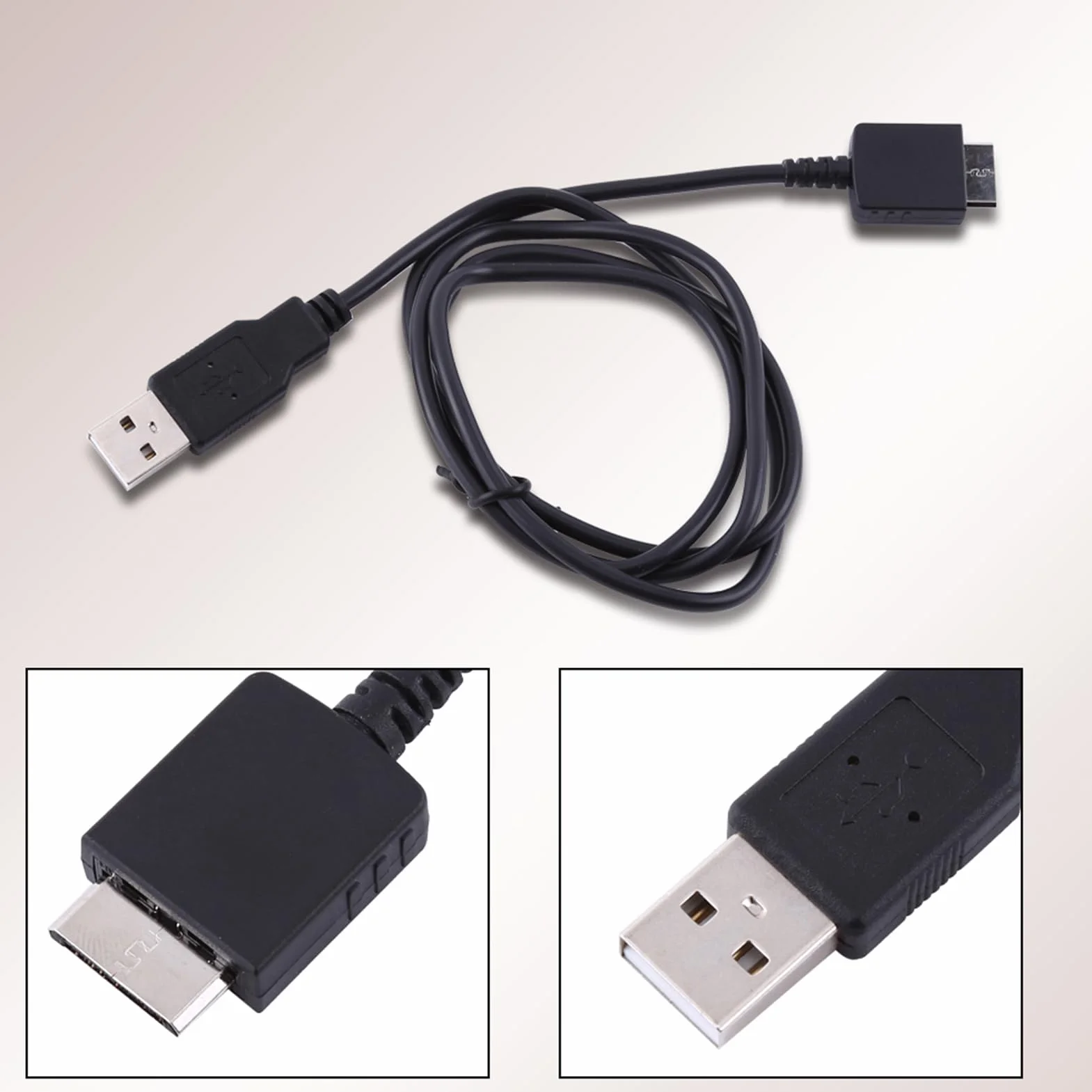 Para Nwz S544 Cargador Para Mp3 Player Cargador Cable Usb2.0 Cable de carga de datos para reproductor MP3 MP4