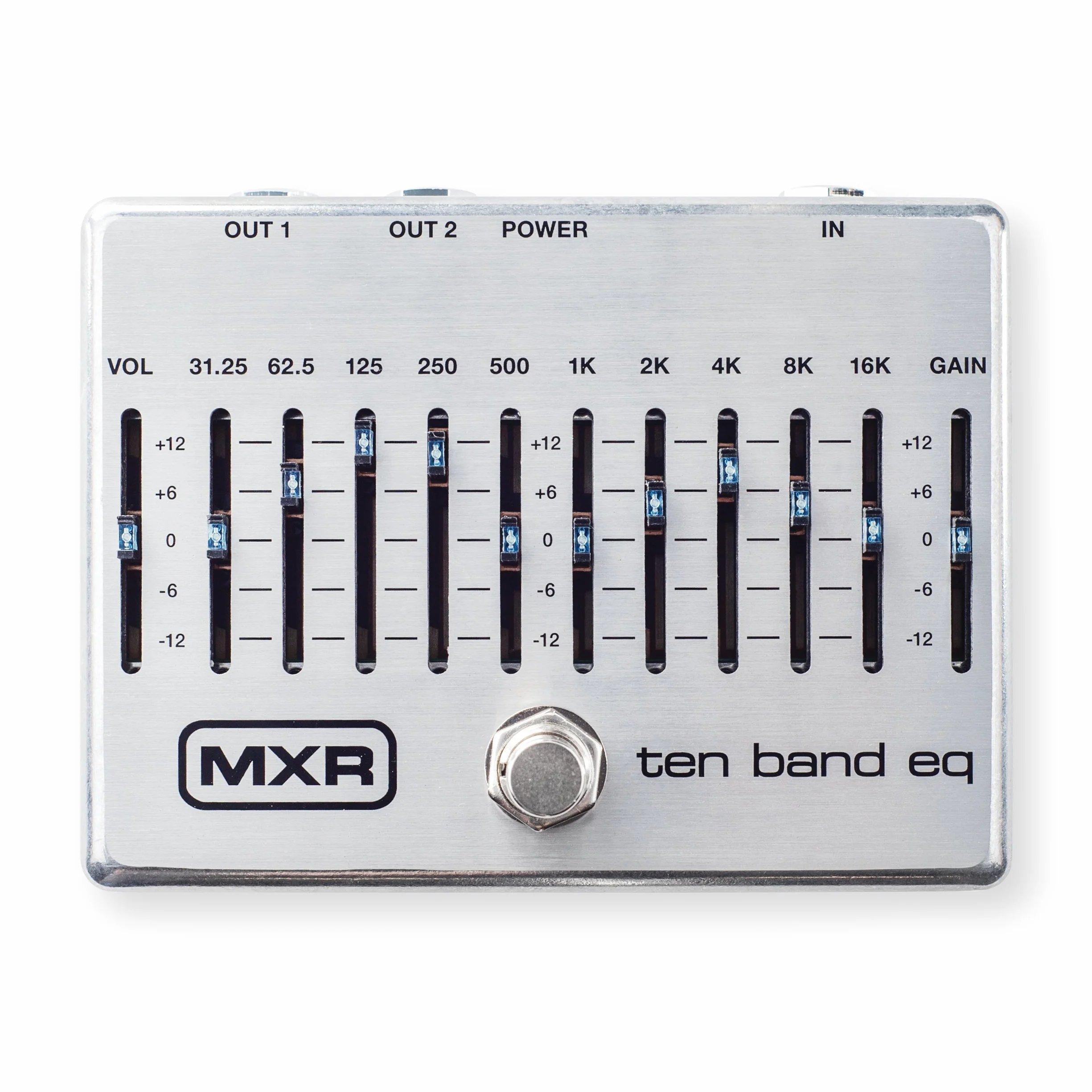 MXR M108S Pedal EQ de diez bandas, Plata