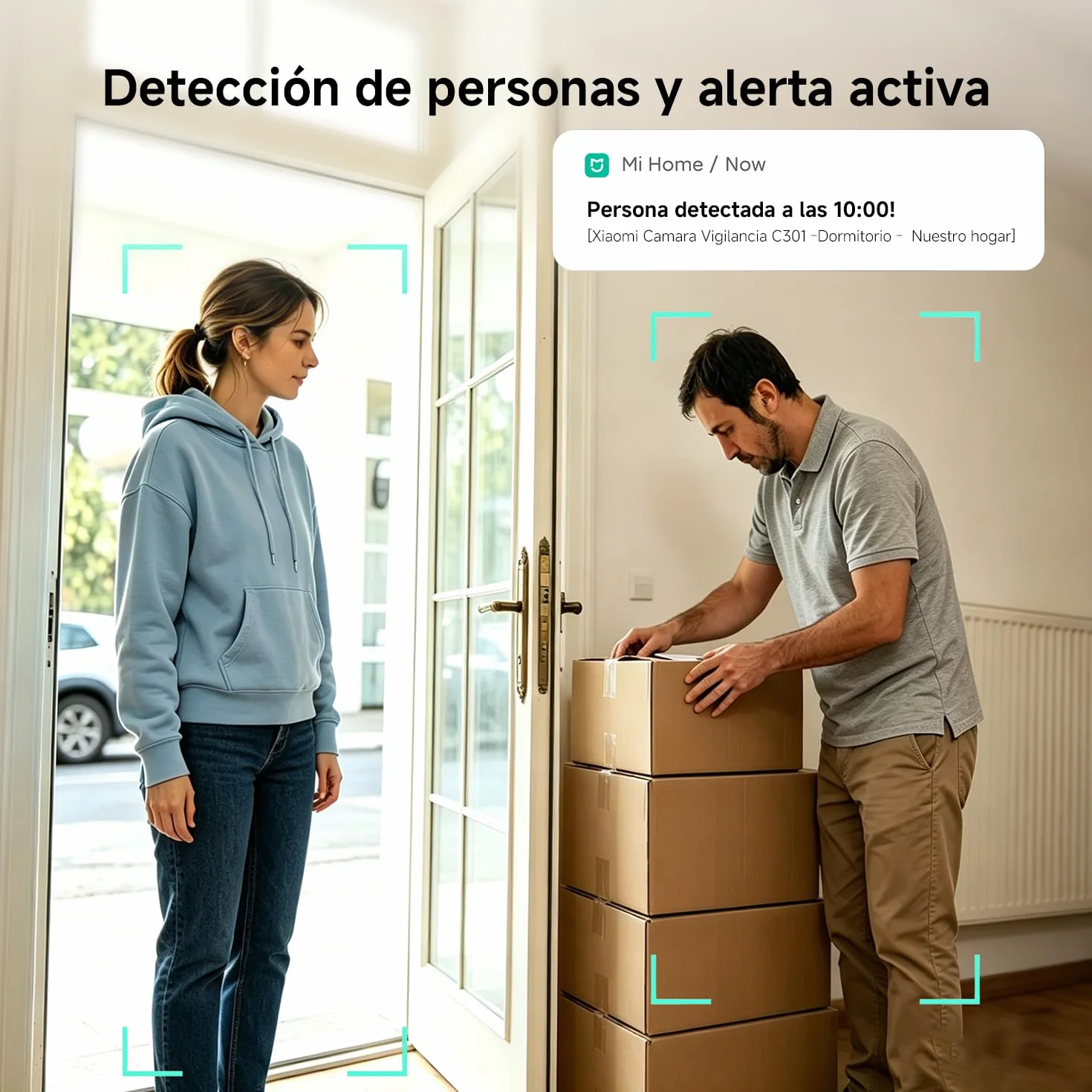 Xiaomi C301 Cámara Vigilancia WiFi Interior 2K 3MP 360° Panorama Detección Personas Audio Bidireccional