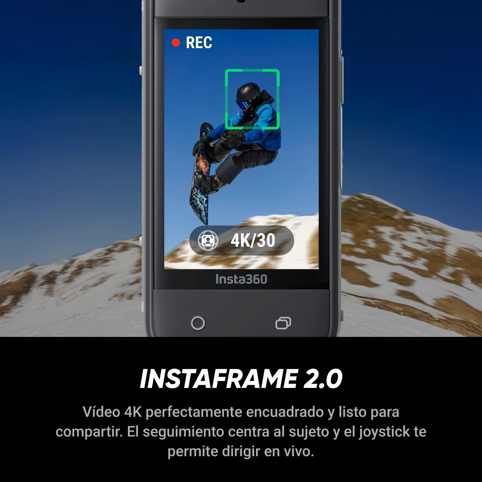 Insta360 X5 Paquete Esencial Cámara 8K 360º Impermeable Lente Dura reemplazable batería 3h antiviento Incorporado estabilización