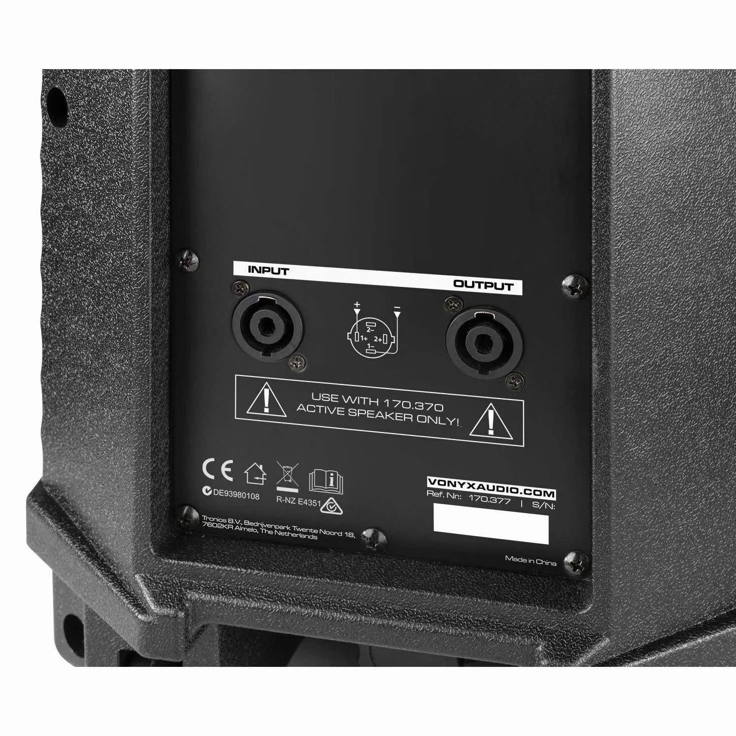 Vonyx VSA10P Altavoz Pasivo 10 Pulgadas y Potencia 500W - Altavoz DJ, Crossover Activo de 2 vías, Montaje en Soporte, Ideal para Uso en Escenario, Conciertos y Fiestas
