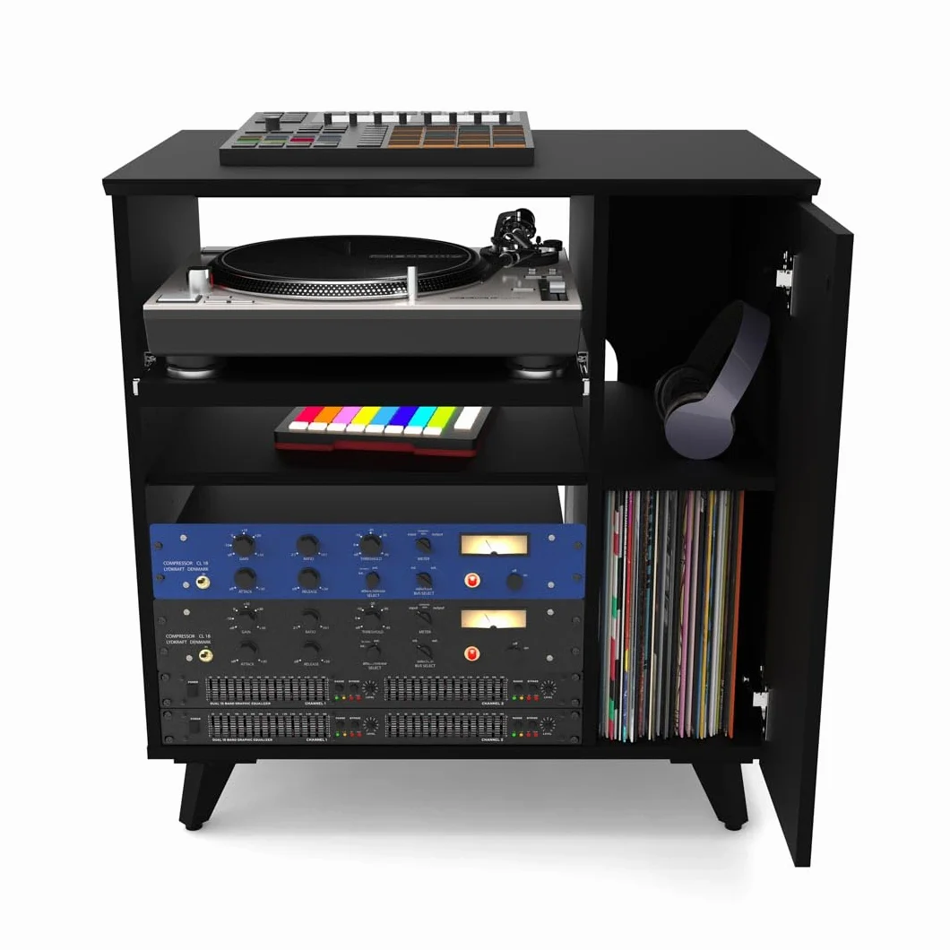 Glorious Modular Side Rack Black - Expansión para Racks de mesas de Estudio