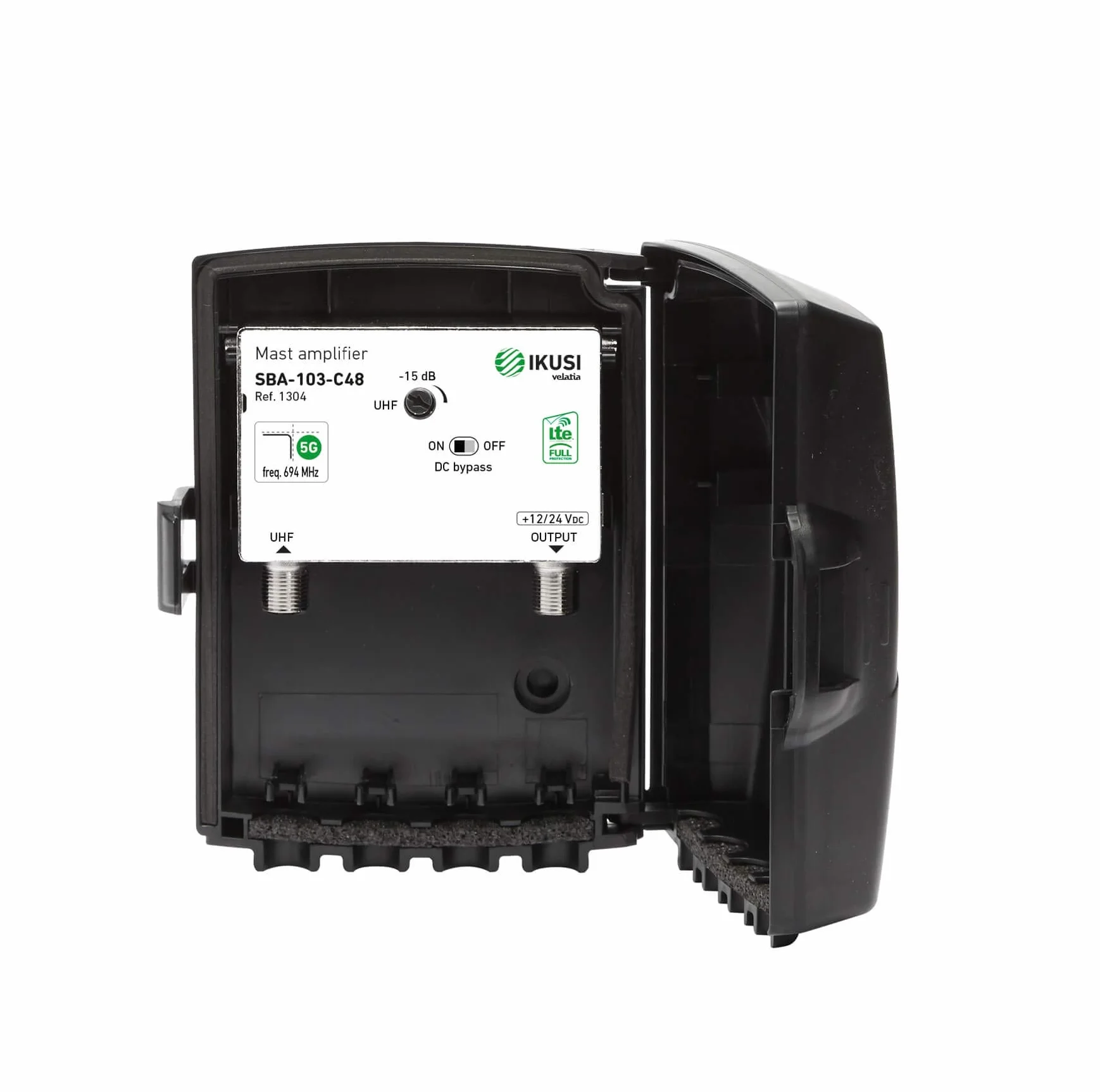 Amplificador Mástil 34dB UHF LTE 5G Ikusi SBA-103-C48