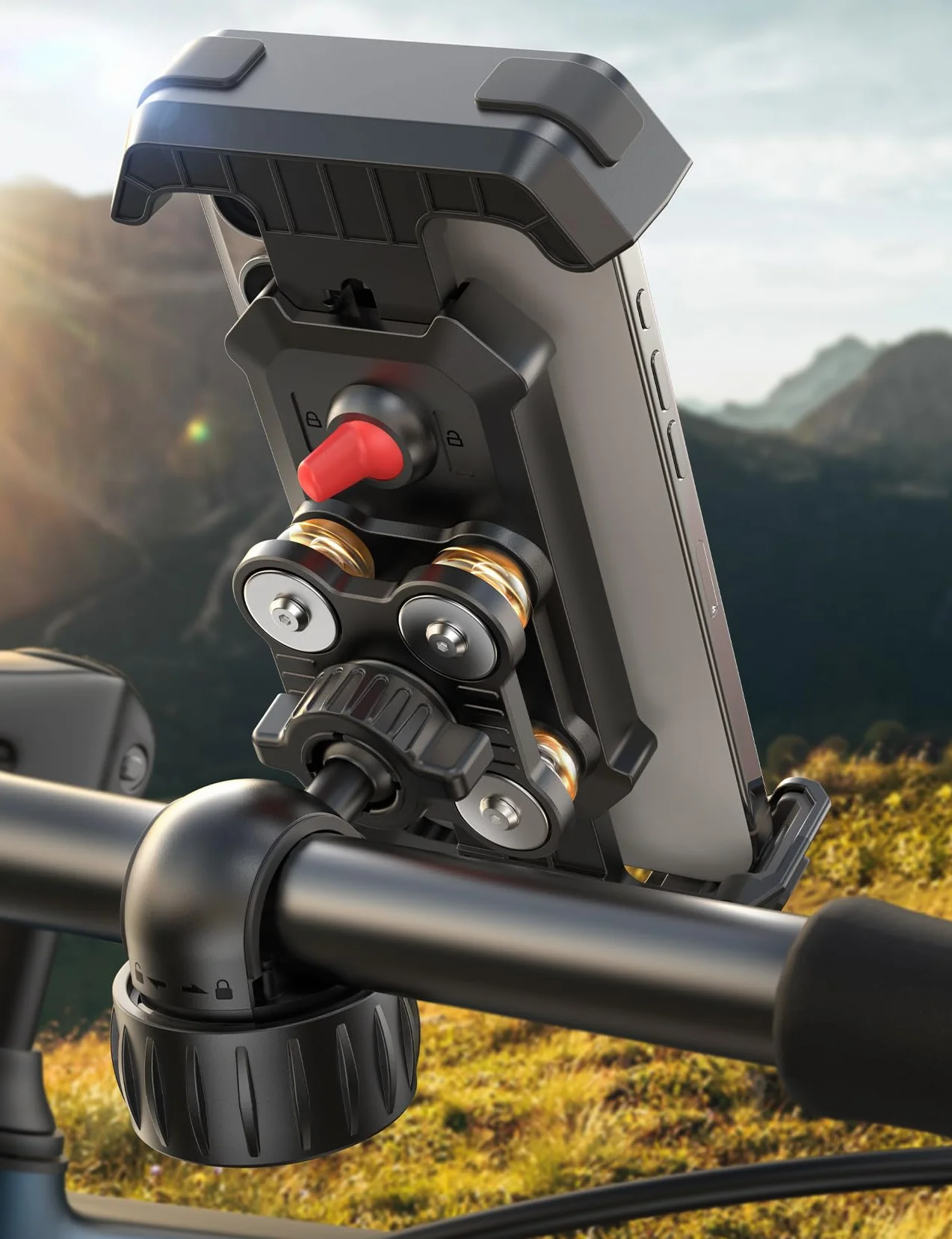 JOYROOM Universal Soporte Movil Moto Bicicleta Anti-Vibración para iPhone 17/16/15/14 Pro MAX Samsung S25/S24 Ultra Smartphones 4,7"-7"