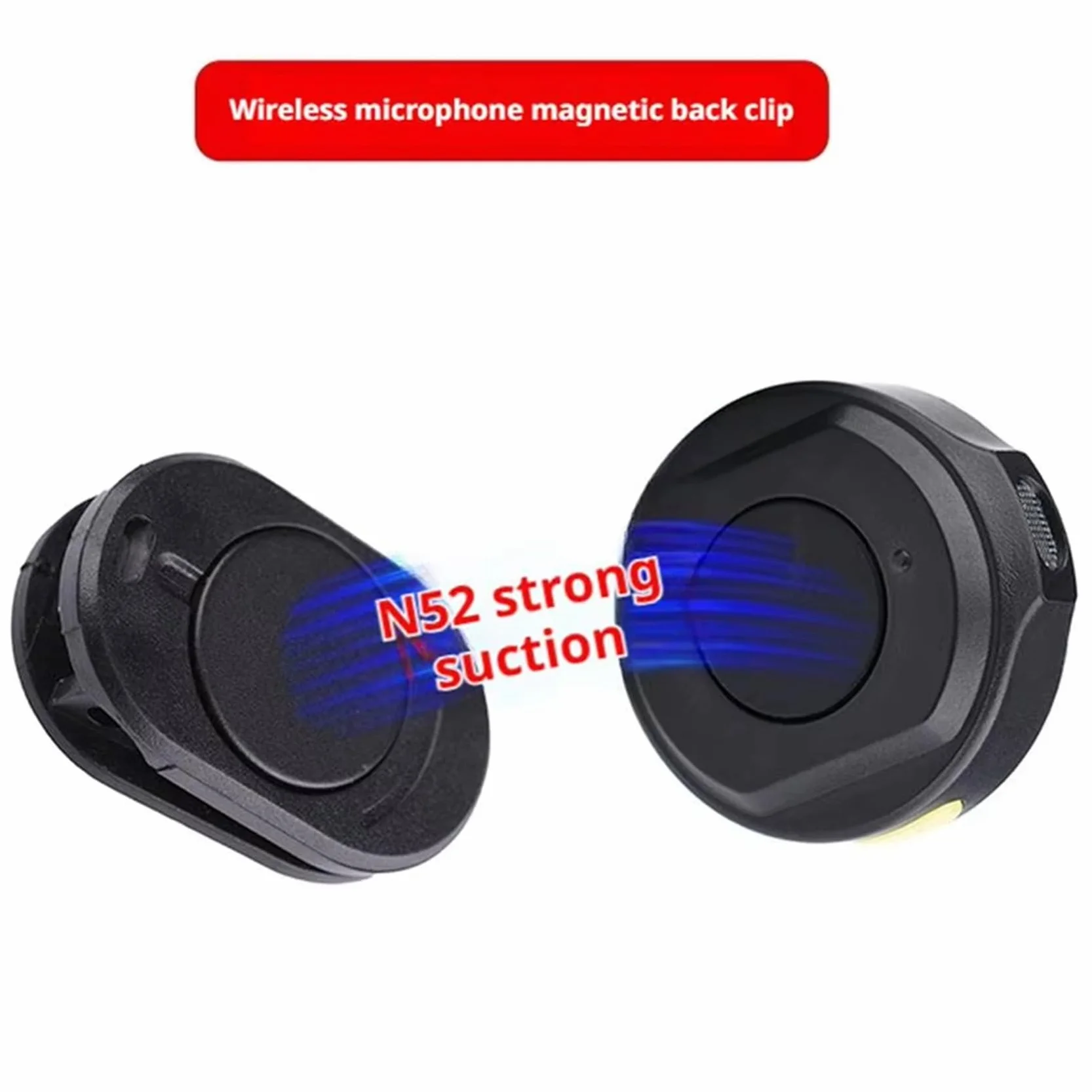 2 clips traseros magnéticos para micrófono inalámbrico, cuello de clip magnético, soporte magnético para micrófono