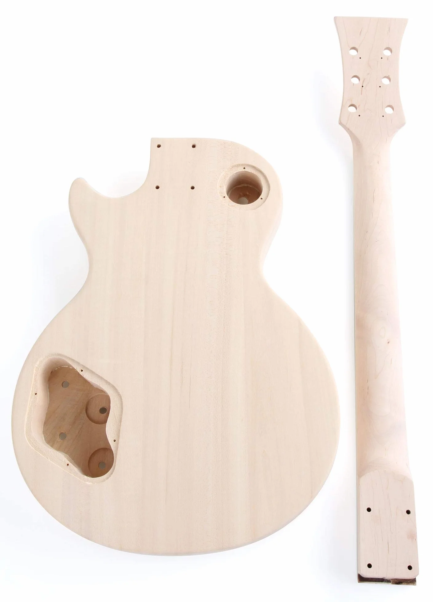 Rocktile Kit Guitarra Eléctrica Single Cut - DIY cuerpo caoba con tapa álamo, 2x humbuckers, diapasón palisandro, mástil atornillado