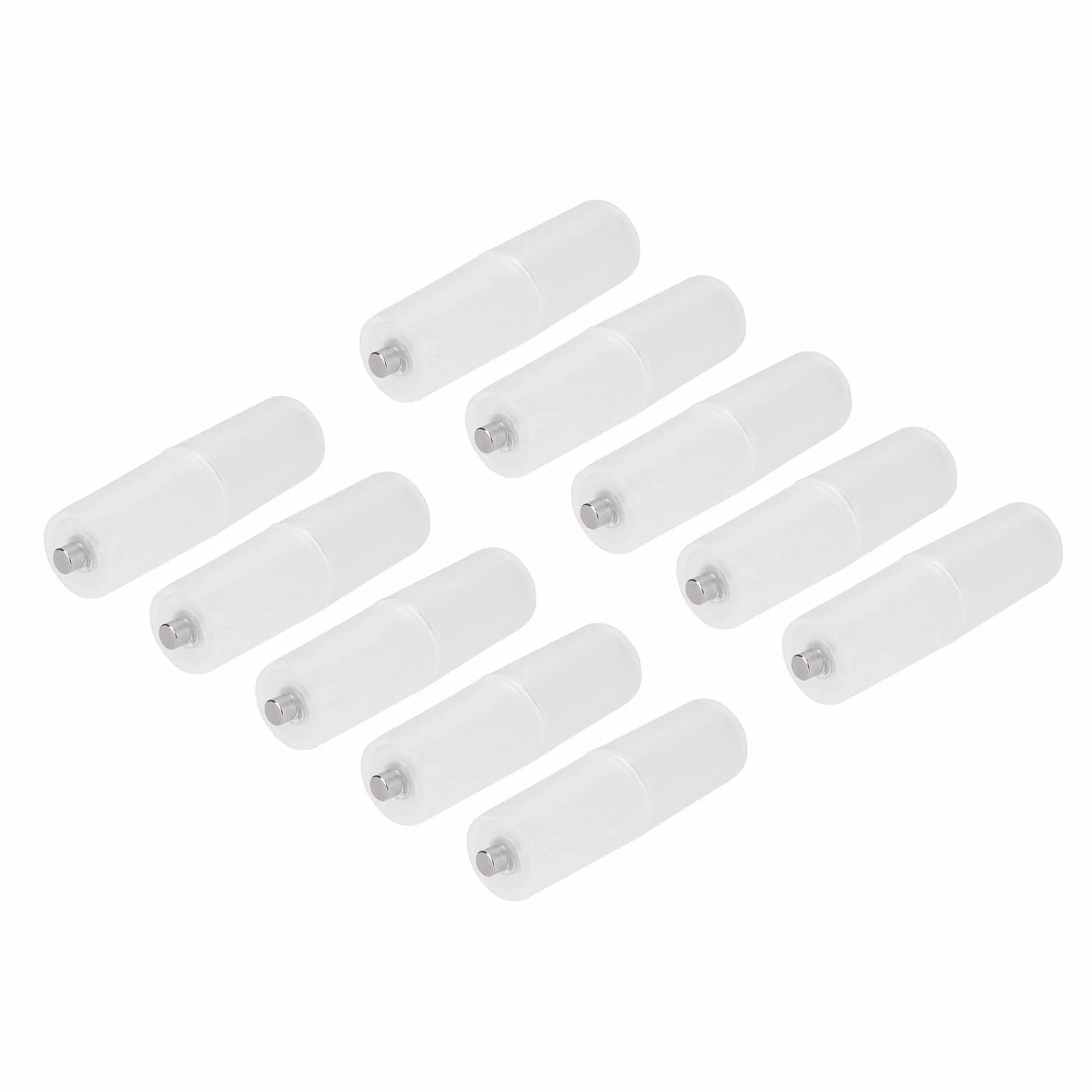Adaptador de convertidor de batería AAA a AA, interruptor de caja, impermeable y ligero, fácil de transportar y usar, 10 piezas (transparente)