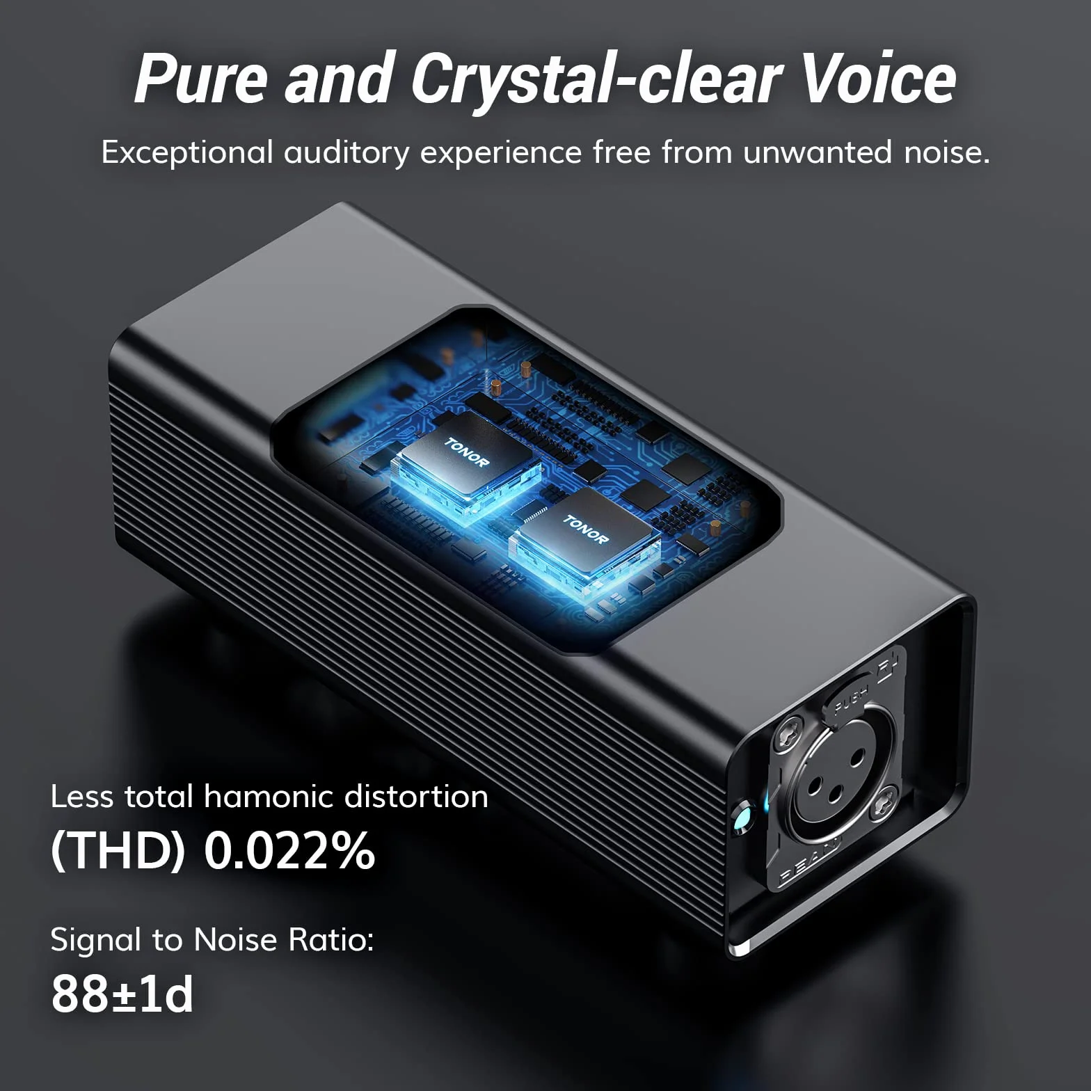 TONOR Preamplificador de Refuerzo de Micrófono XLR, para Microfono Dinamicos Shure SM7B, Booster de Micrófono, Reducción de Ruido para Estudio, Podcast, Streaming, Grabación, TA20