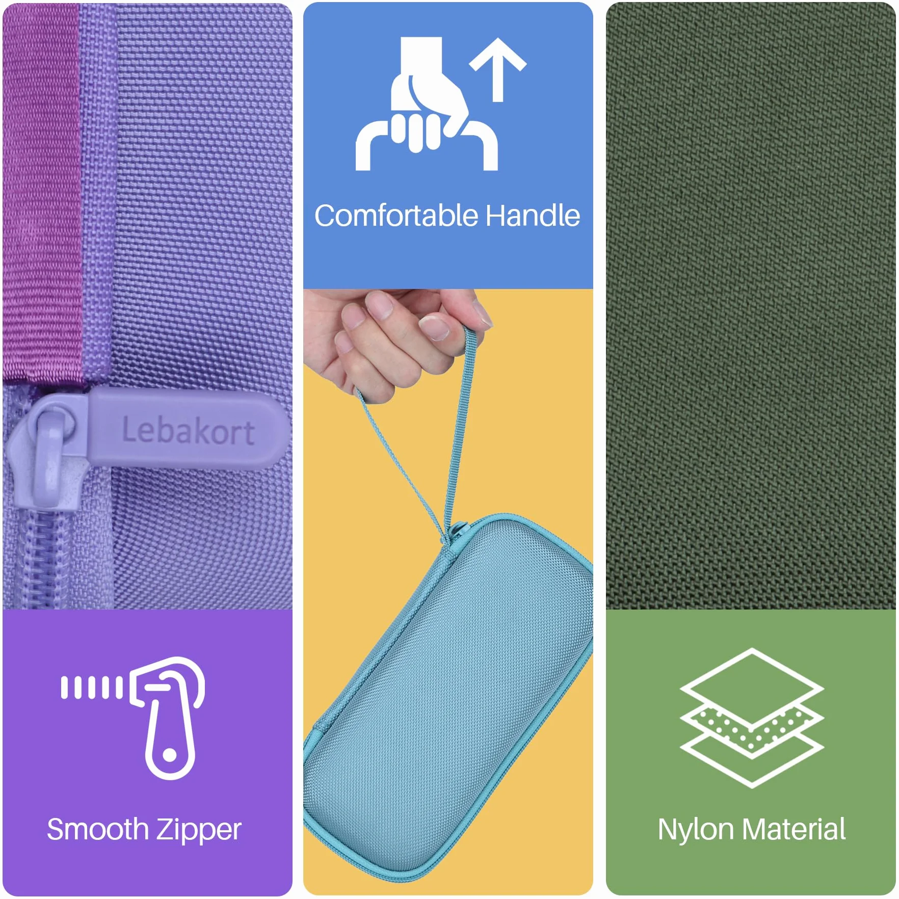Lebakort Duro Viajar Caja Estuche Funda para Sonos Roam/Roam 2 Altavoz Inalámbrico Portátil y Ultracompact (Gris)