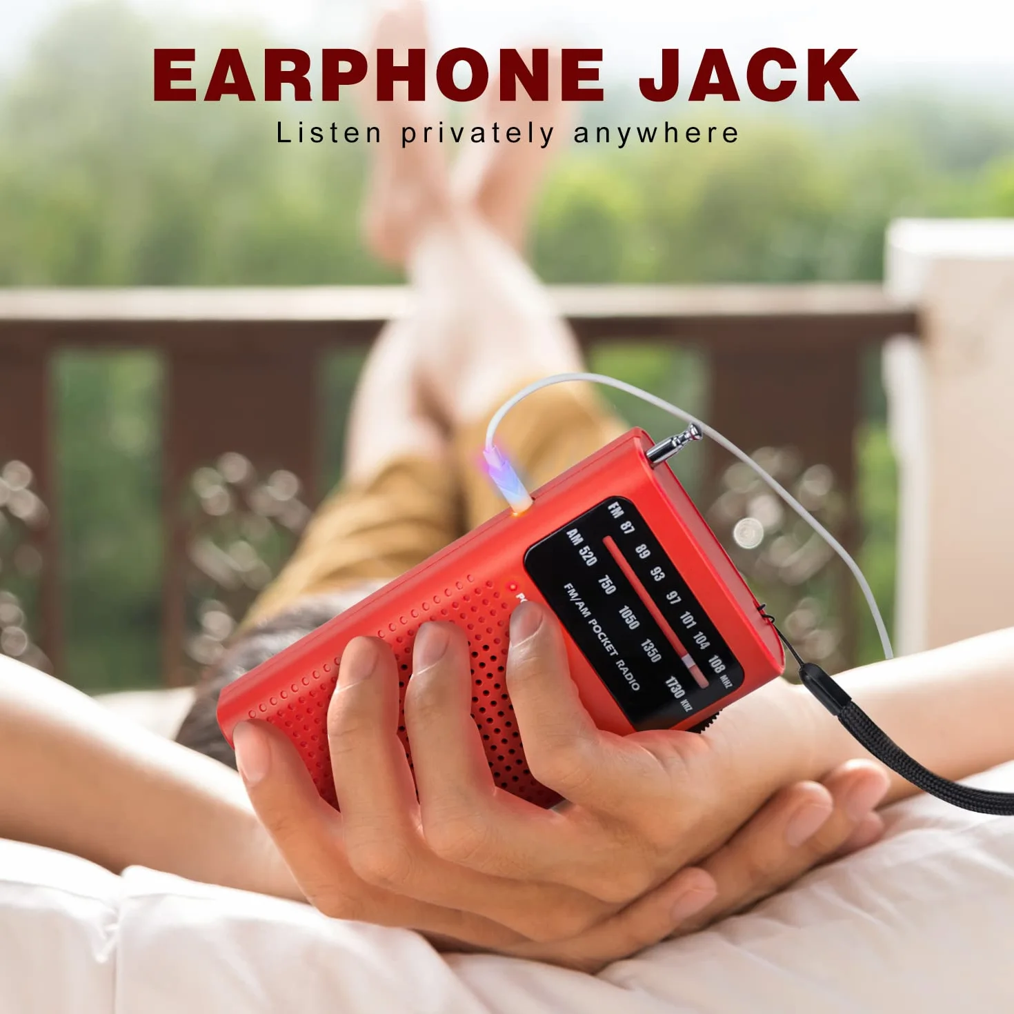 Tendak Mini Radio Portatil Pequeña, Transistores FM Am con Excelente Señal, de Bolsillo, Funciona con AA Pilas (no Incluidas)