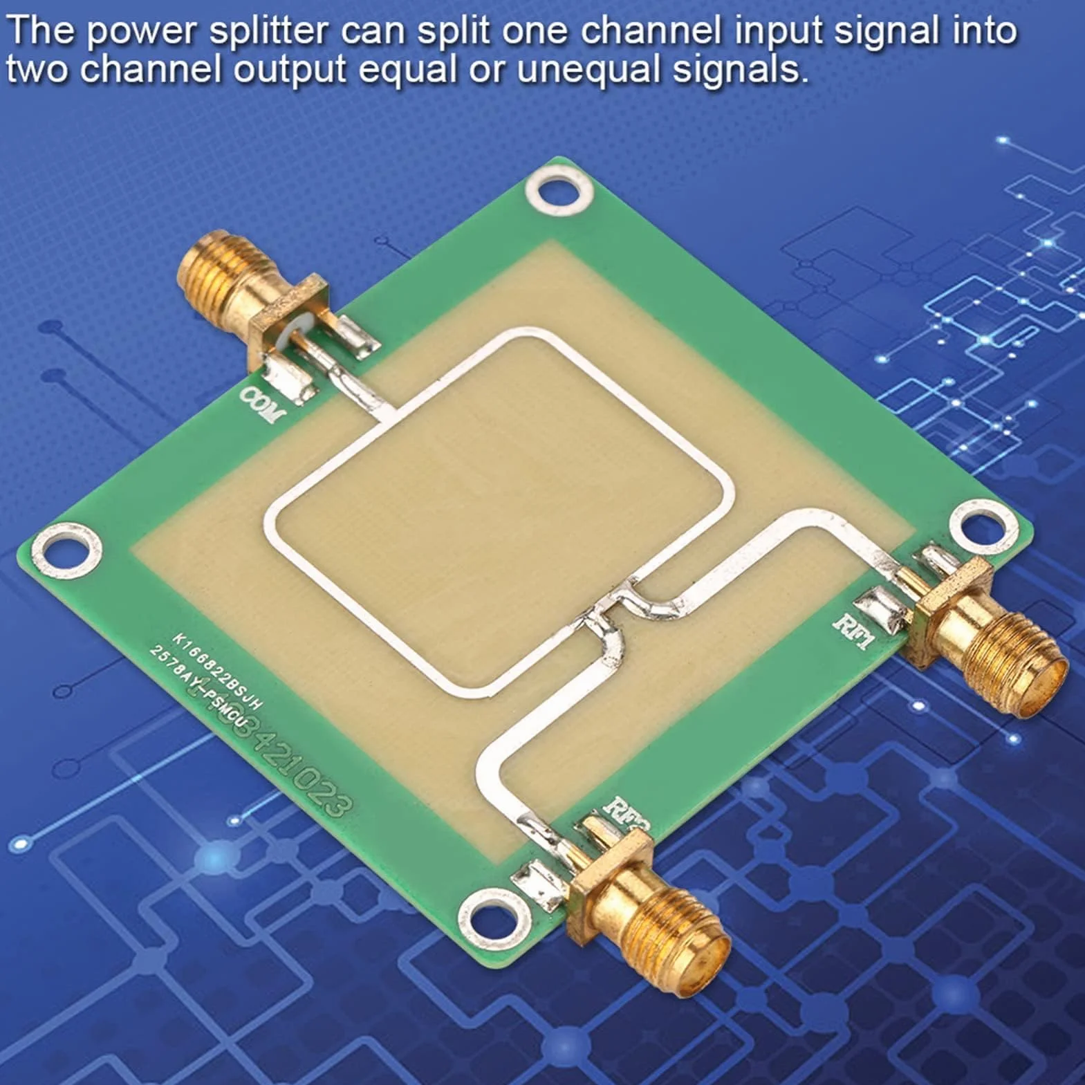 Divisor de Potencia RF Señal 2 Vías 50 Ohm SMA Rango 30-1000MHz Alta Aislamión para Amplificadores y Accesorios de Señal