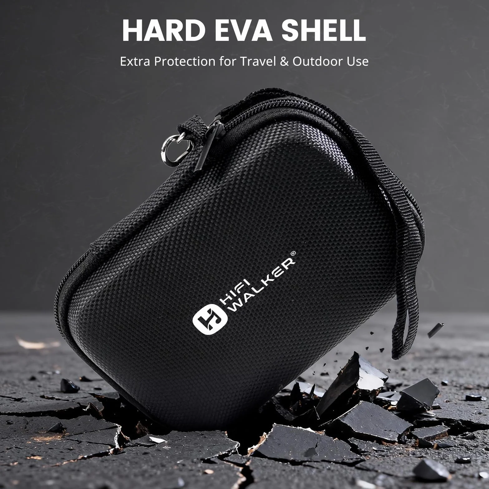 Funda para Reproductor MP3 Compatible con HIFI WALKER H2, H2 Touch y G7, Estuche Rígido Portátil de EVA para Auriculares, Cable USB y Tarjetas de Memoria, Solo Funda